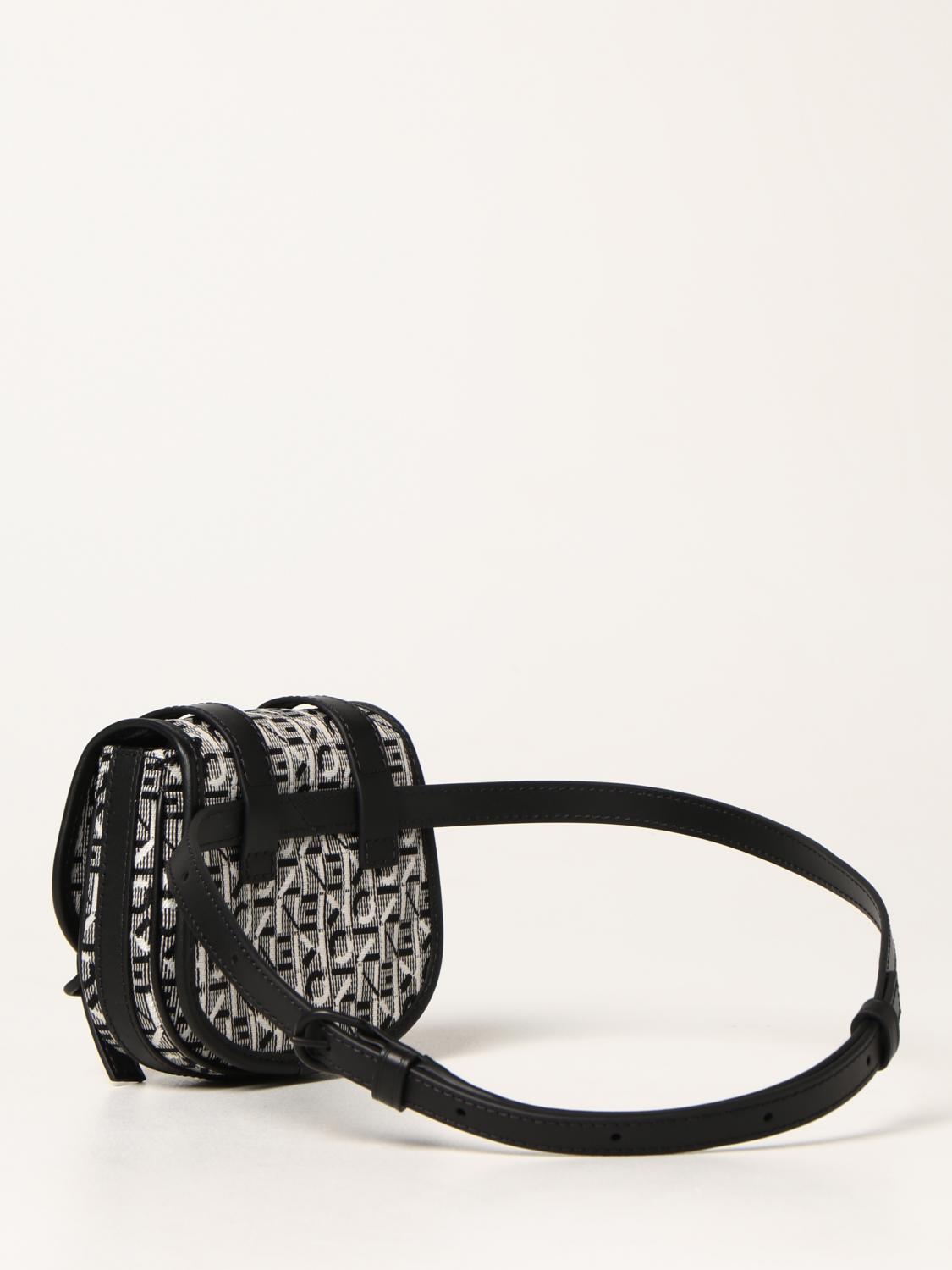 KENZO Courier mini bag in jacquard fabric Grey Kenzo crossbody