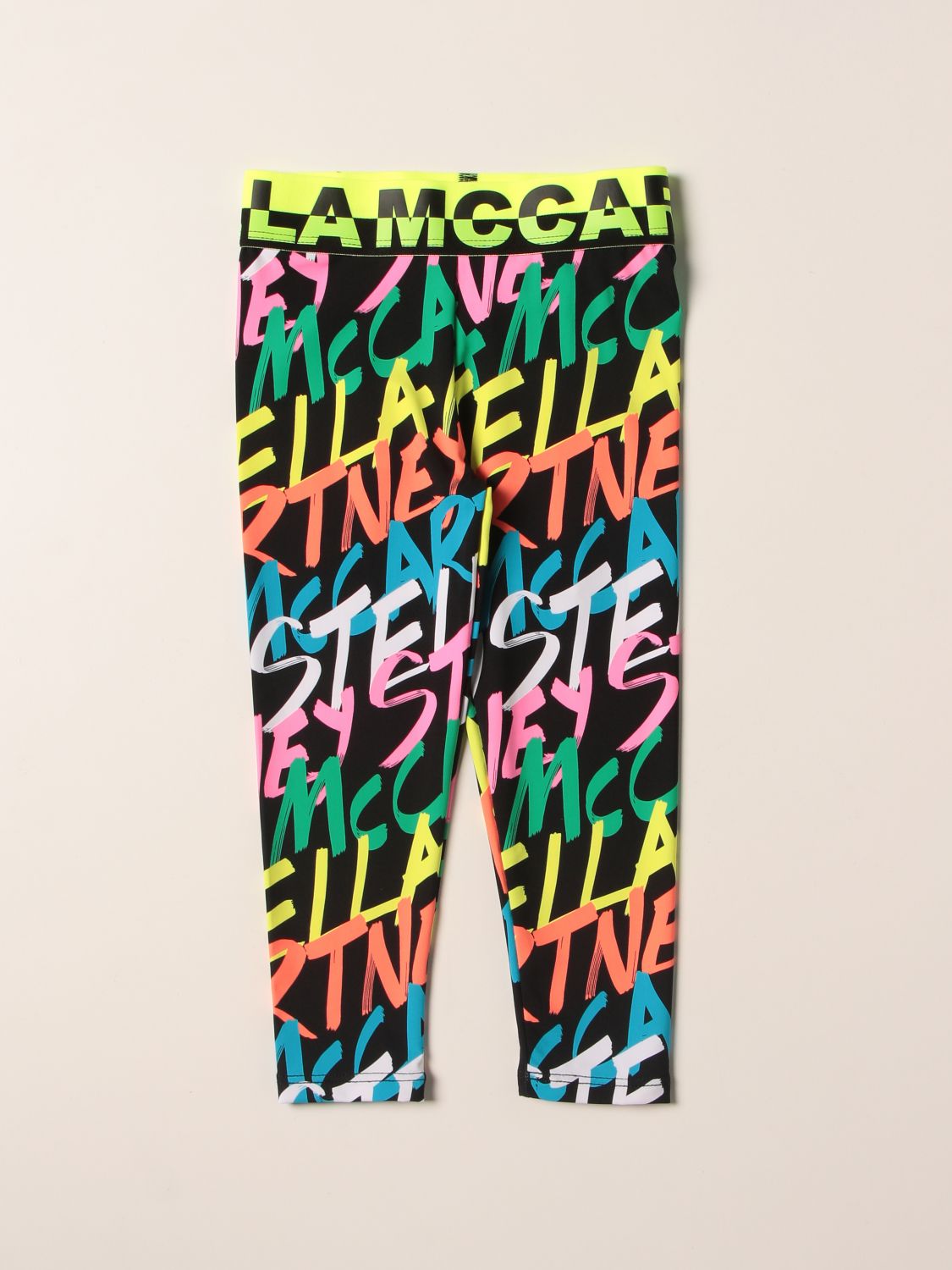 Pants Stella Mccartney: Stella McCartney leggings with all over logo black 1