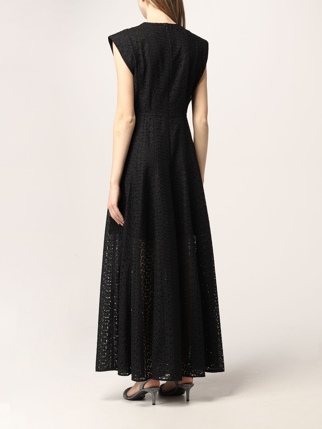 Dress Philosophy Di Lorenzo Serafini: Philosophy Di Lorenzo Serafini dress with floral embroidery black 2