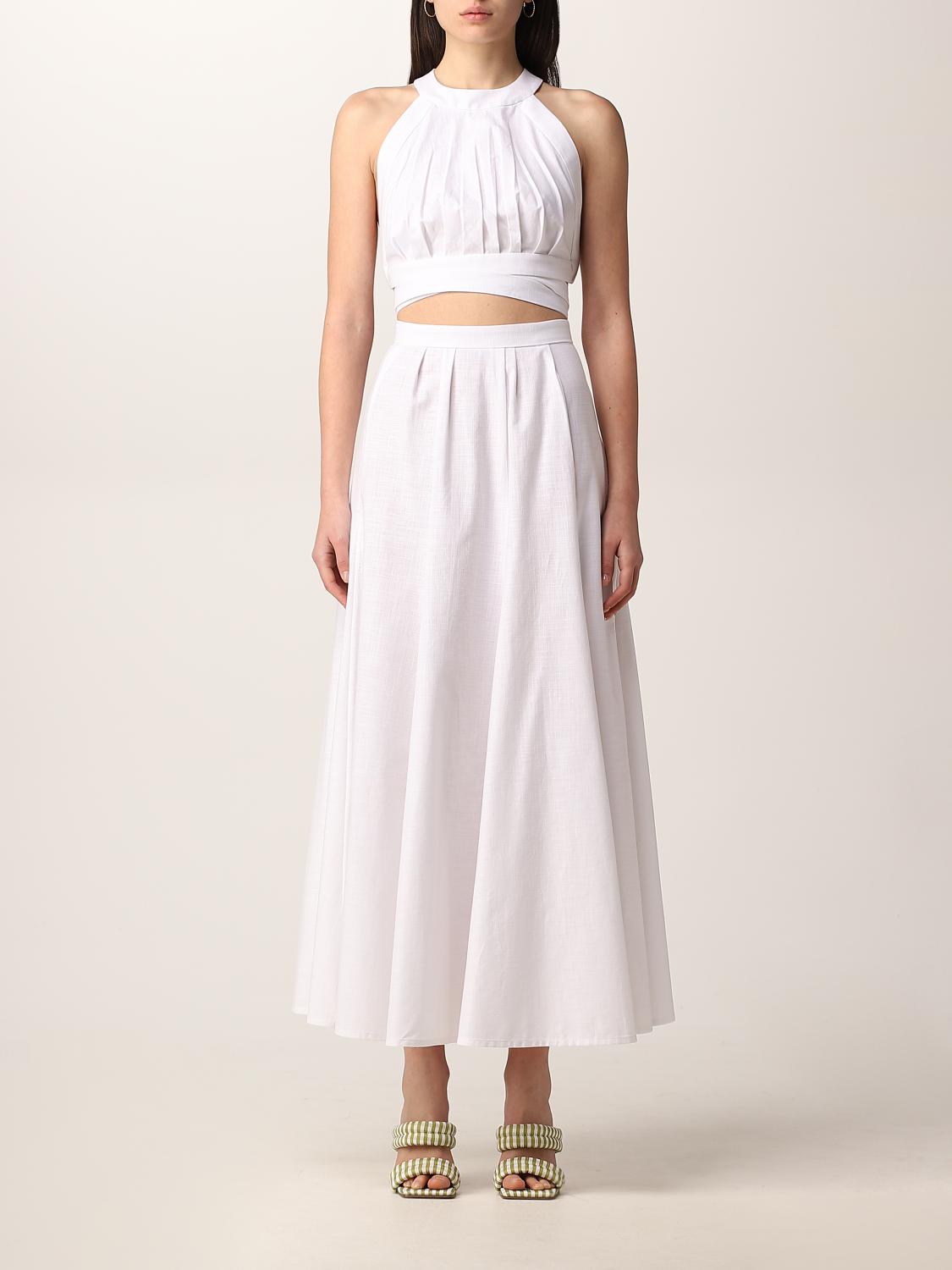 PHILOSOPHY DI LORENZO SERAFINI: Abito lungo in cotone - Bianco | Abito  Philosophy Di Lorenzo Serafini 04360721 GIGLIO.COM