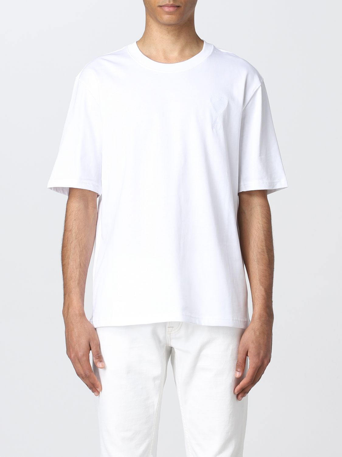 AMI PARIS: t-shirt for man - White | Ami Paris t-shirt UTS002726 online ...