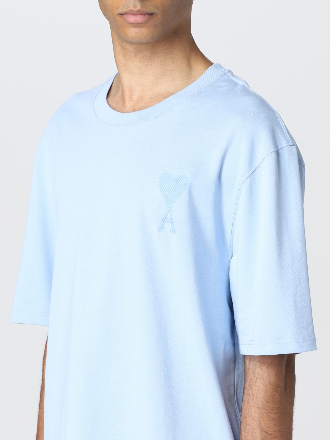 ネック Alexandre ブルー半袖Tシャツ✳︎アミパリス 水色 Sサイズの