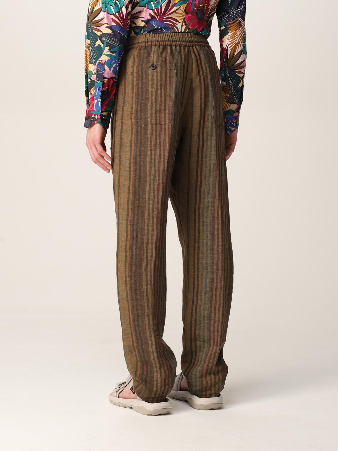Green | Trousers Etro 1W7041098 GIGLIO 