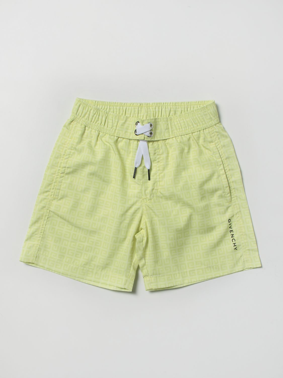 Swimsuit Givenchy: Givenchy swim trunks with logo allover yellow 1