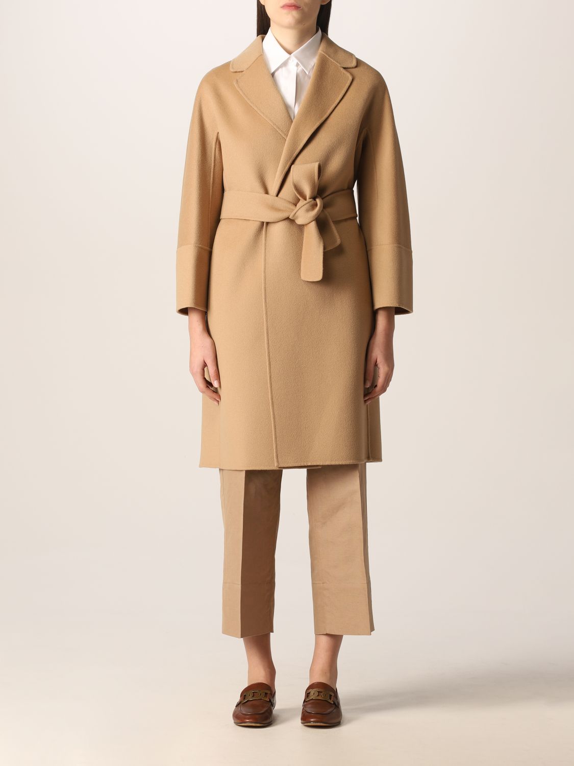 druk prieel Ciro S MAX MARA: coat in virgin wool - Beige | S Max Mara coat 90111121600  online on GIGLIO.COM