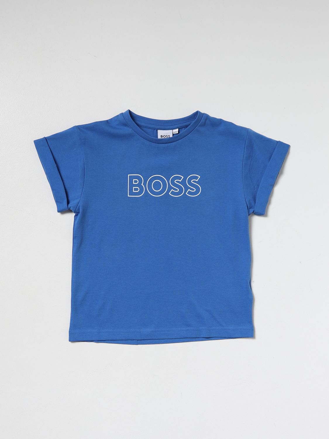 Hugo Boss Kids' T-shirt With Logo In Blue | ModeSens