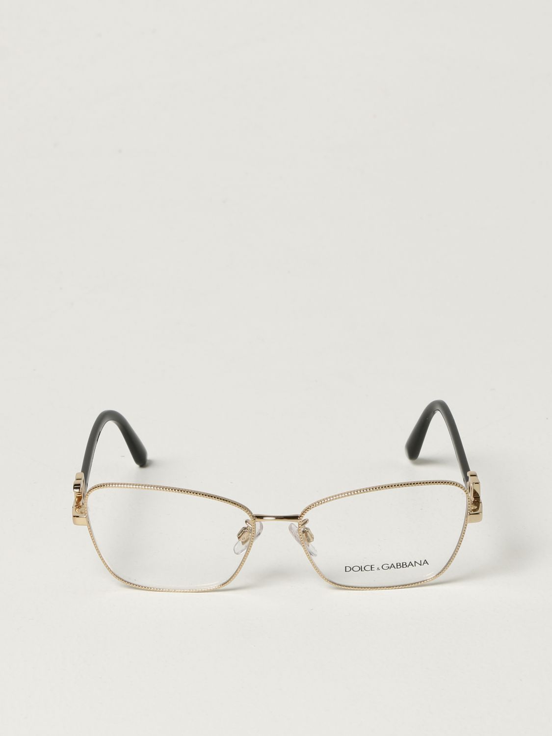 Dolce & Gabbana Outlet: metal eyeglasses with logo - Gold | Dolce & Gabbana  sunglasses DG 1338 online on 