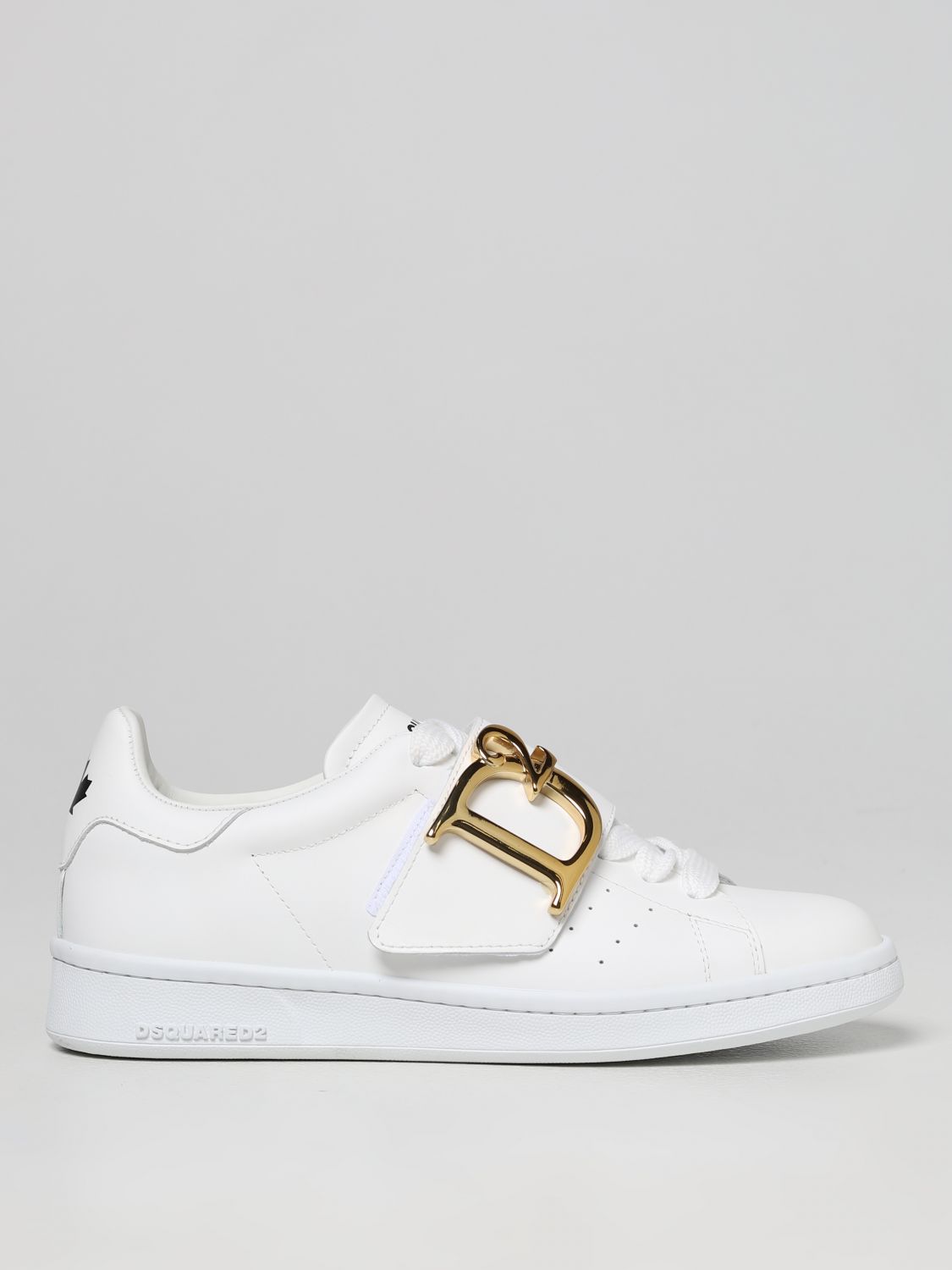 DSQUARED2 BOXER SNEAKERS IN SMOOTH LEATHER,C77421001