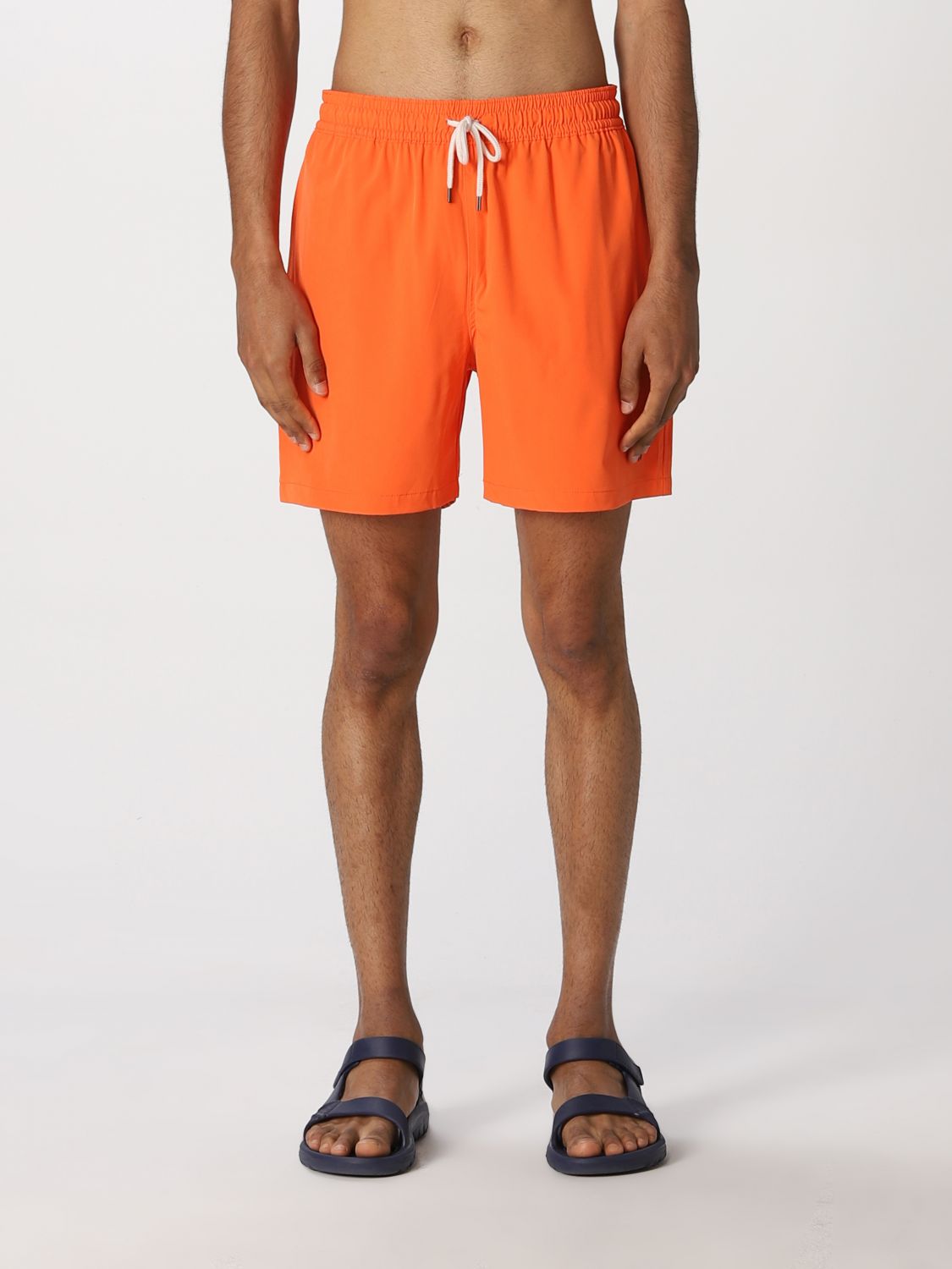 Polo Ralph Lauren Boxer Swimsuit With Logo In Orange