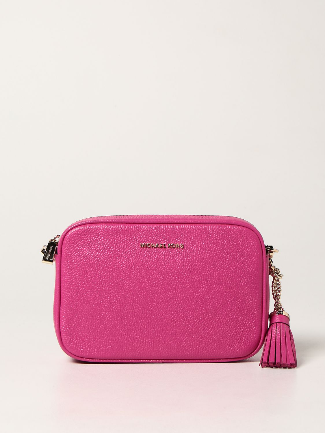 Bag: michael kors fushia neon pink brand luxury hand shoulder