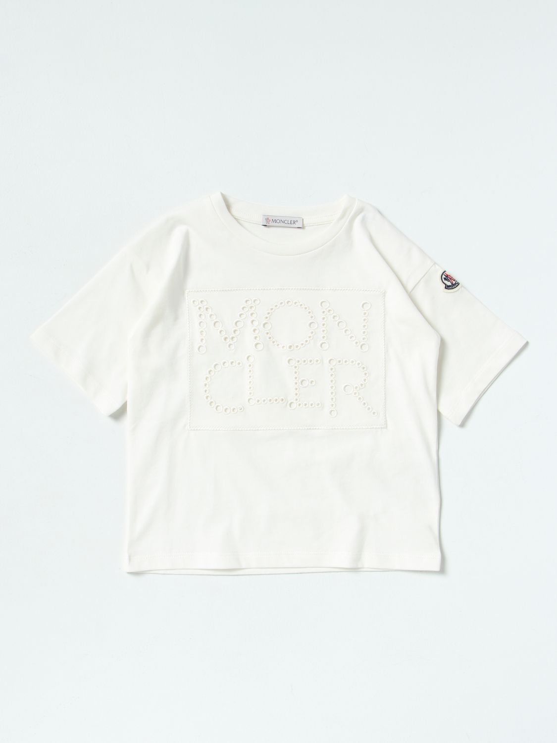 T恤 Moncler: T恤 儿童 Moncler 白色 1