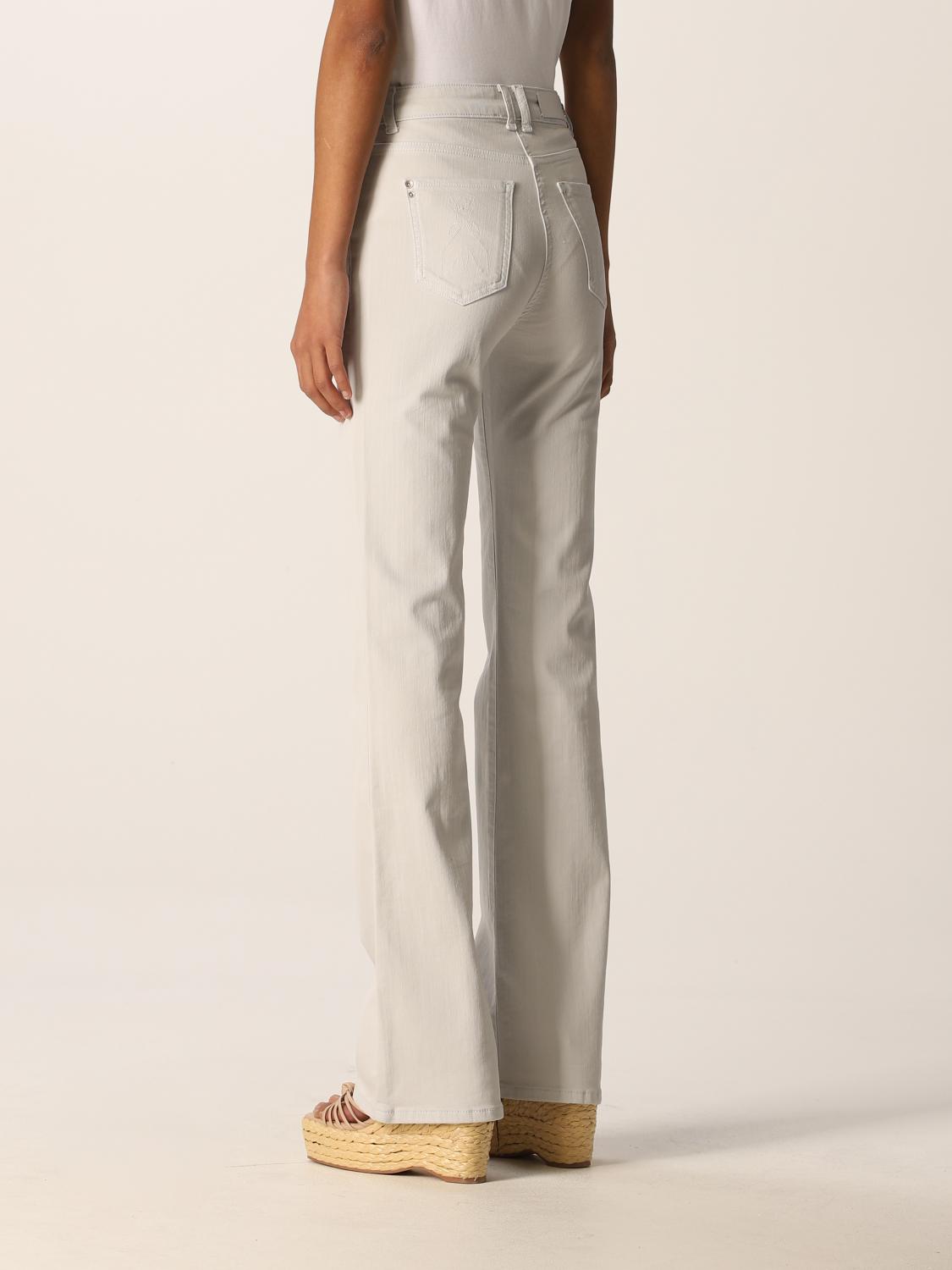 PATRIZIA PEPE: Pantalone in misto cotone - Grigio | Pantalone Patrizia Pepe  CP0937DS04 GIGLIO.COM