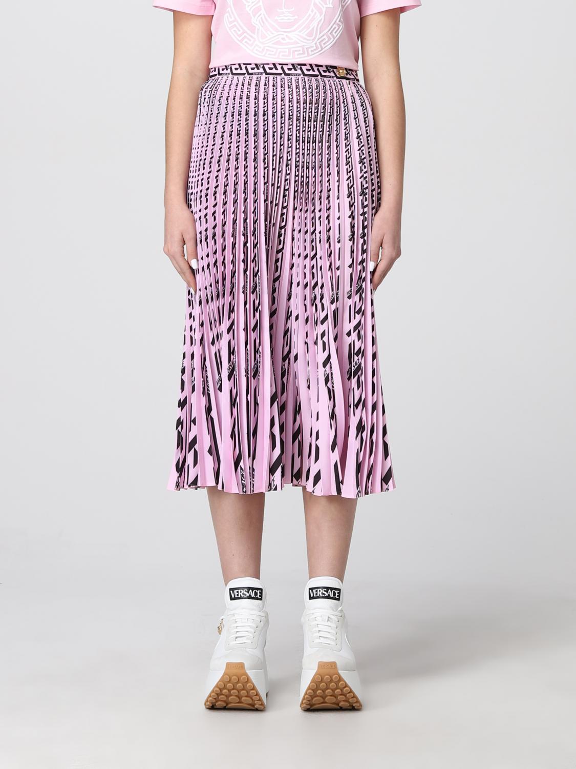 VERSACE: Gonna La Greca plissettata - Nero | Gonna Versace 10039551A02985  GIGLIO.COM