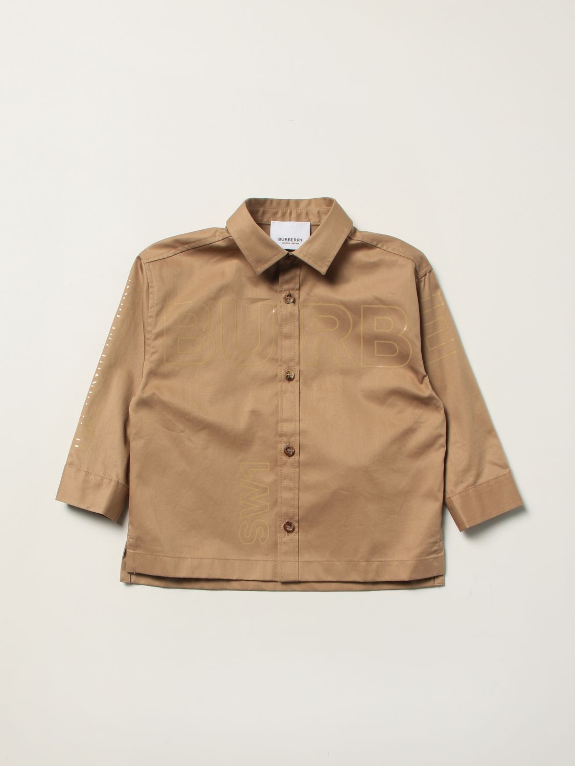 Shirt Burberry: Burberry cotton shirt with logo beige 1