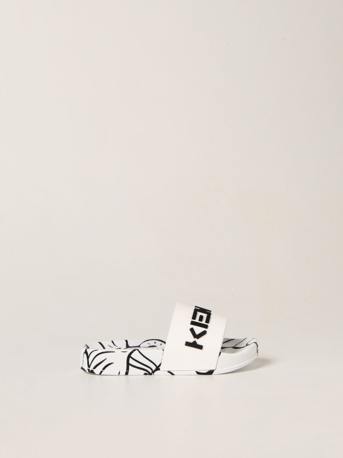 Shoes Kenzo Junior: Kenzo Junior slide sandal in rubber white 1