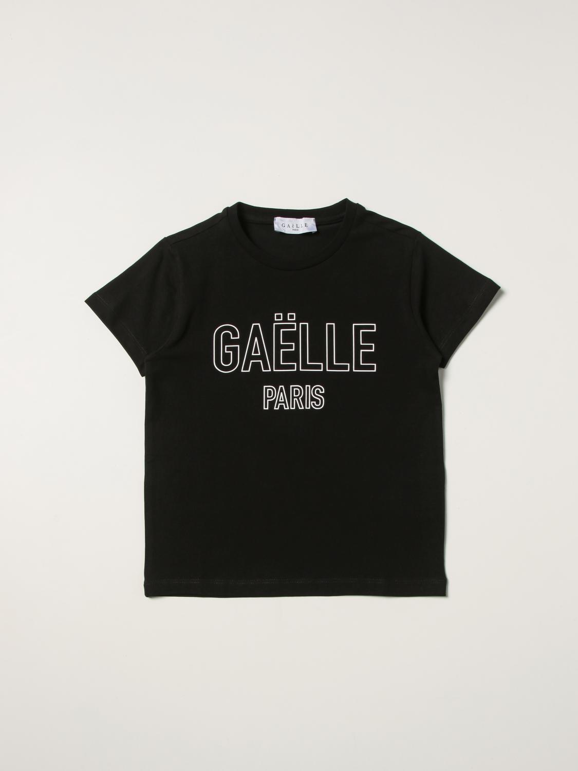 GAËLLE PARIS: t-shirt in cotton with logo - Black | T-Shirt Gaëlle Paris  2736M0135 GIGLIO.COM