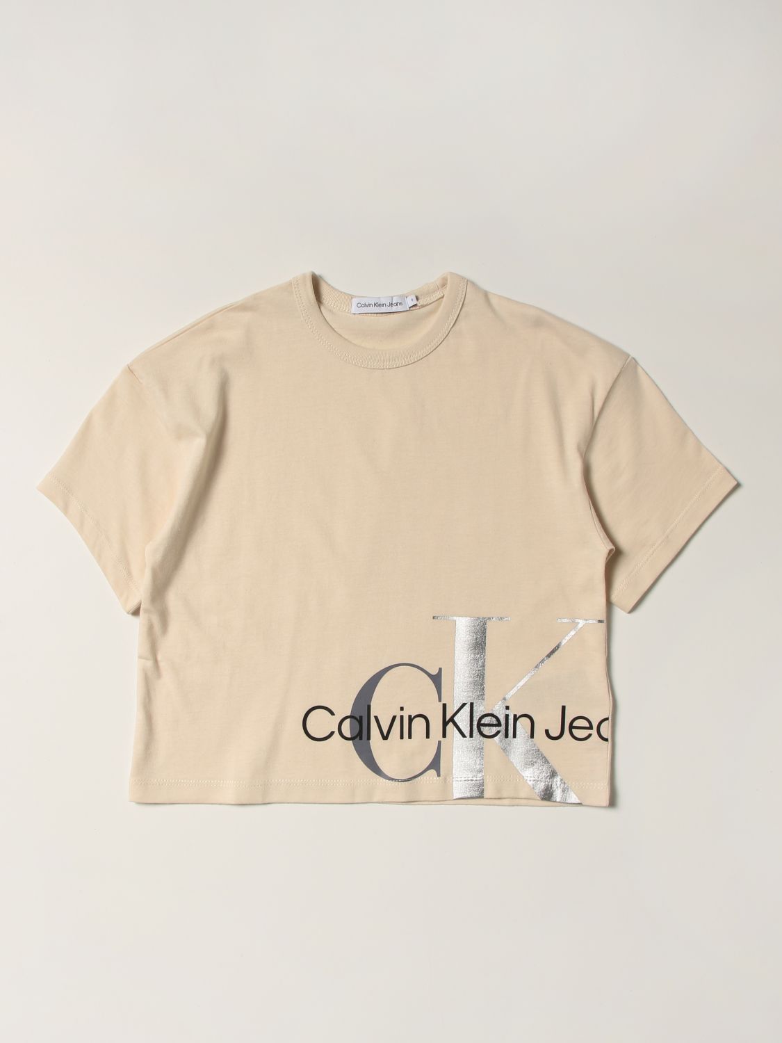 T恤 Calvin Klein: T恤 儿童 Calvin Klein 米色 1