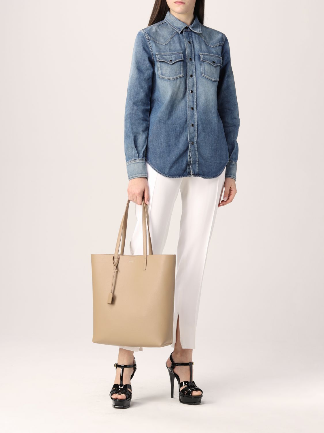 Сумка-тоут Saint Laurent: Наплечная сумка Женское Saint Laurent коричневый 2