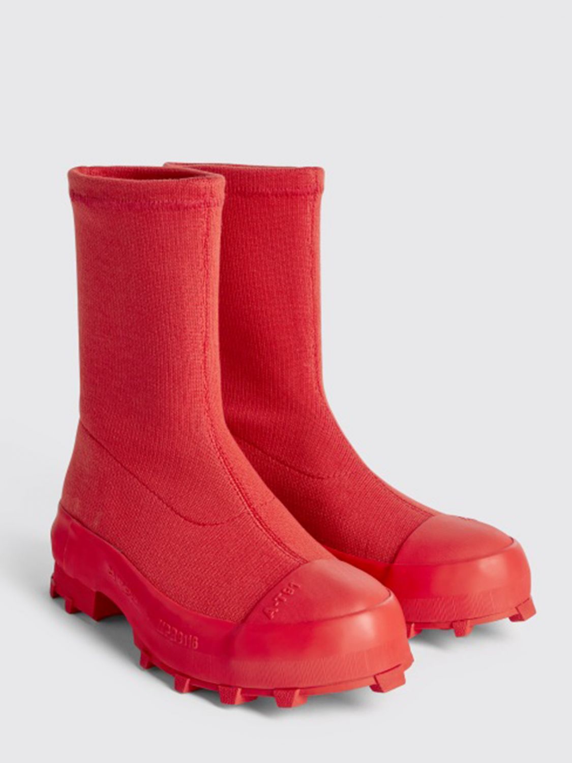 Flat ankle boots Camperlab: Traktori CamperLab fabric boot red 2