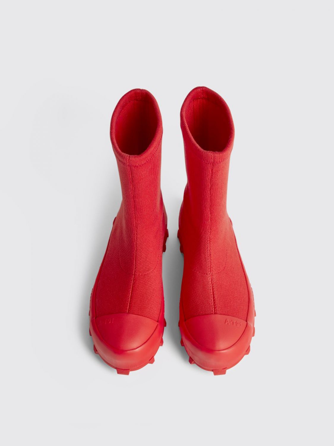 Flat ankle boots Camperlab: Traktori CamperLab fabric boot red 3