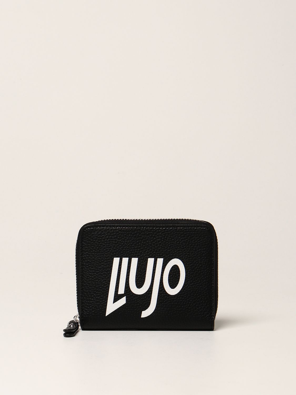Liu •jo Wallet In Textured Synthetic Leather In Black
