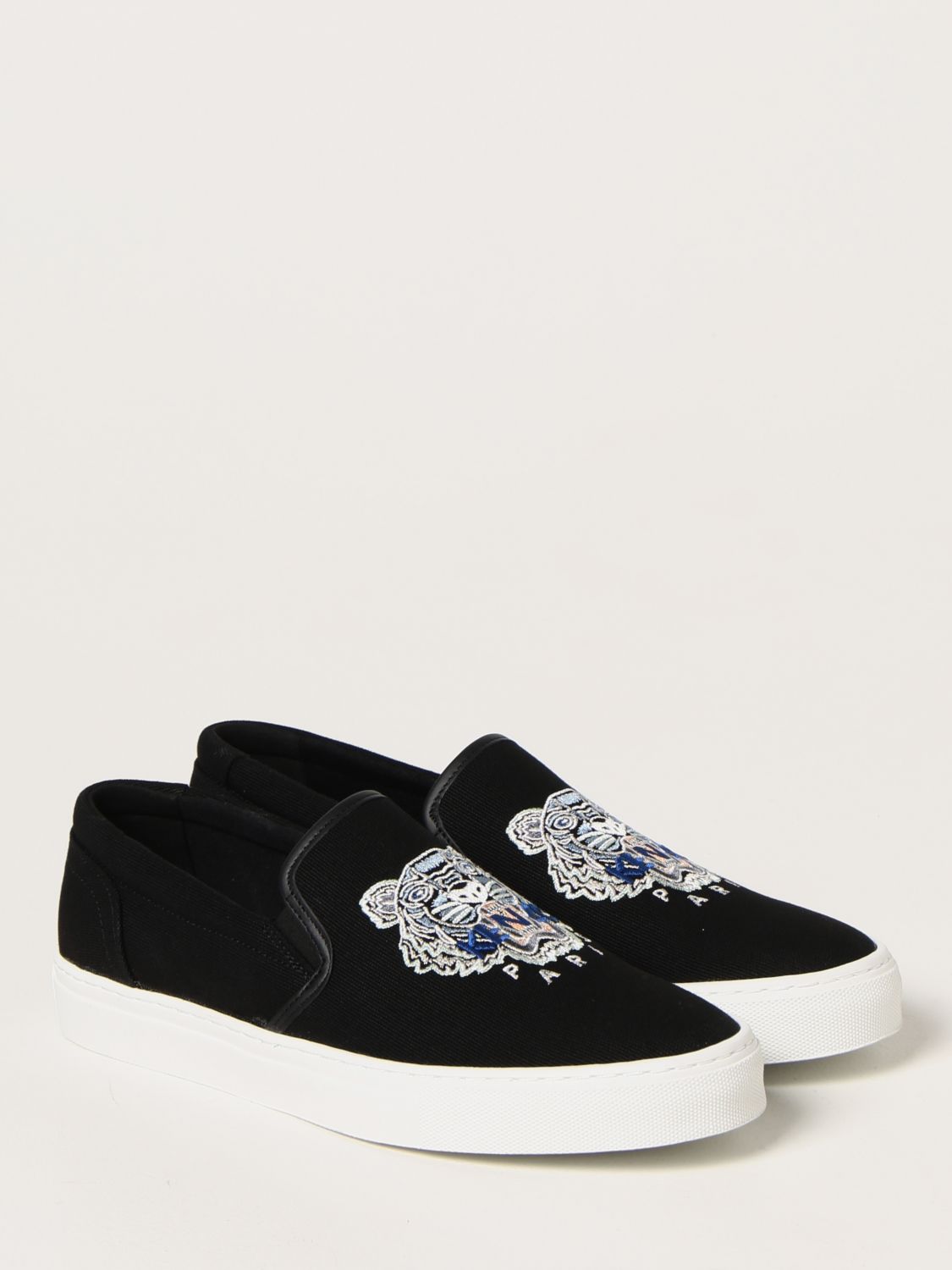 Trainers Kenzo: Kenzo canvas trainers with Tiger logo black 2