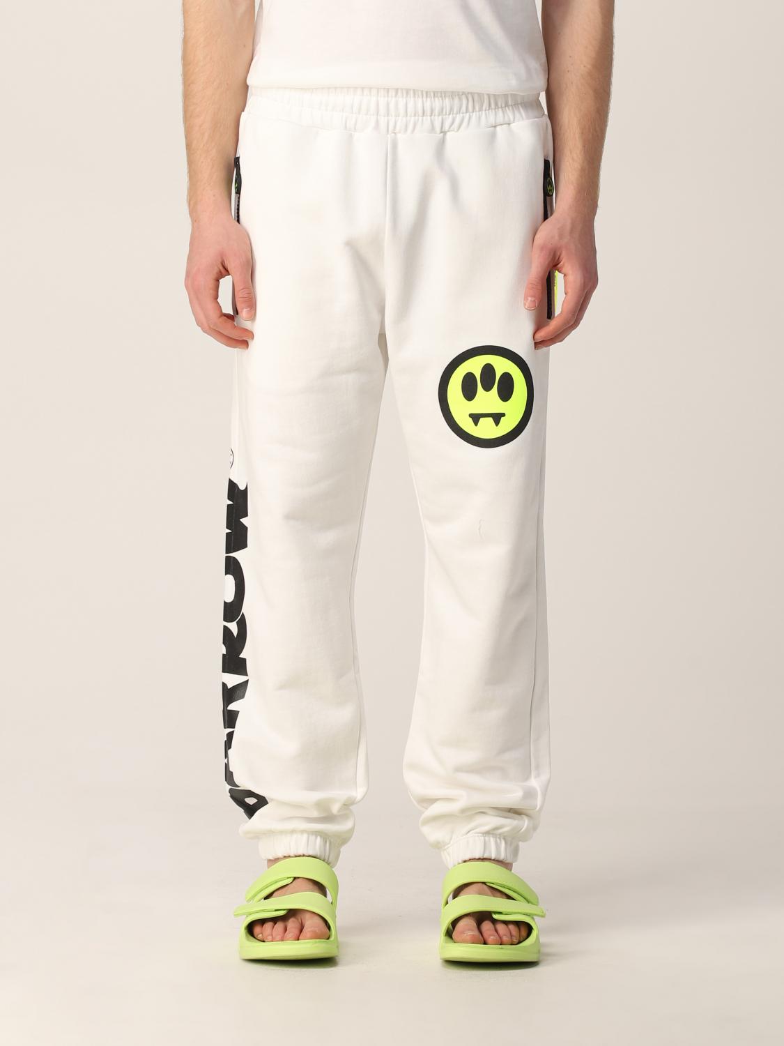BARROW: Pantalone in cotone con Smile - Bianco | Pantalone Barrow 031355  GIGLIO.COM