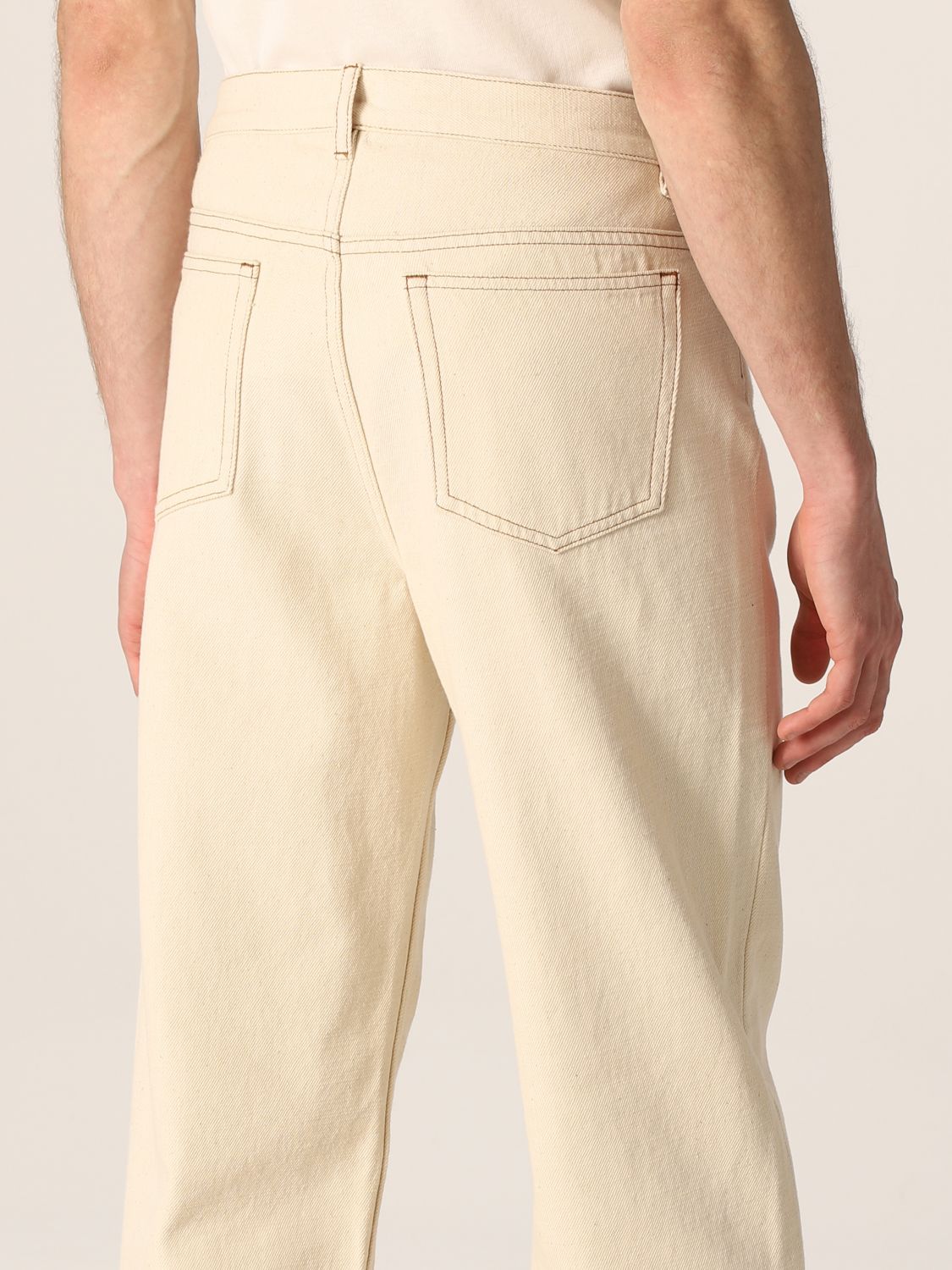 Jeans A.p.c.: A.p.c. high-waisted jeans in denim ecru 5