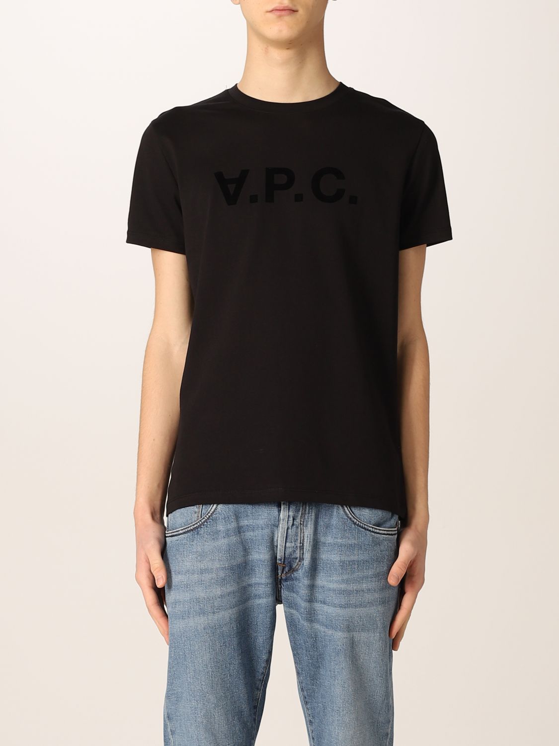 T-shirt A.p.c.: A.p.c. t-shirt in cotton with logo black 1