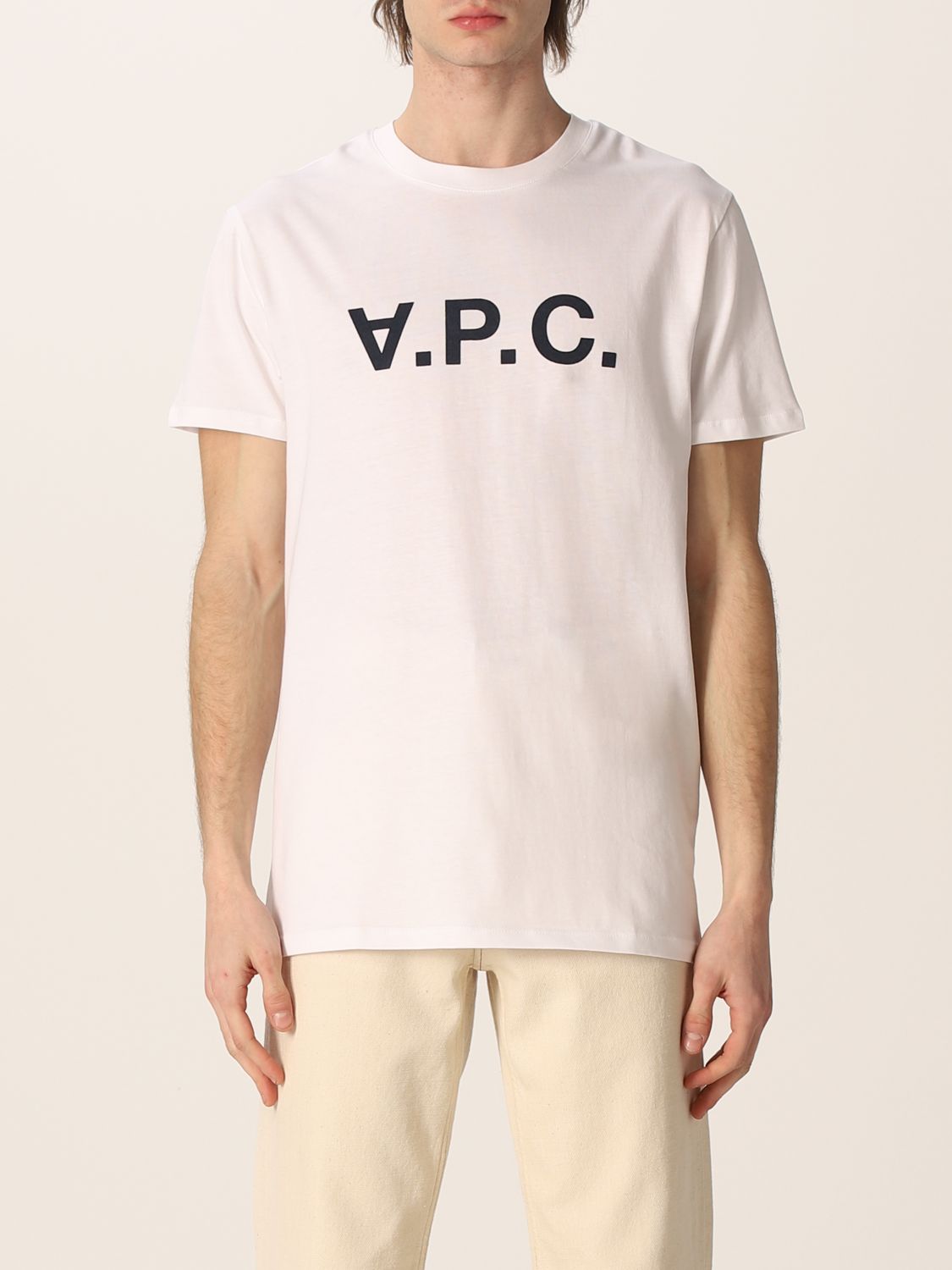 A.P.C.: T-shirt homme - Blanc | T-Shirt A.p.c. COBQXH26586 en ligne sur