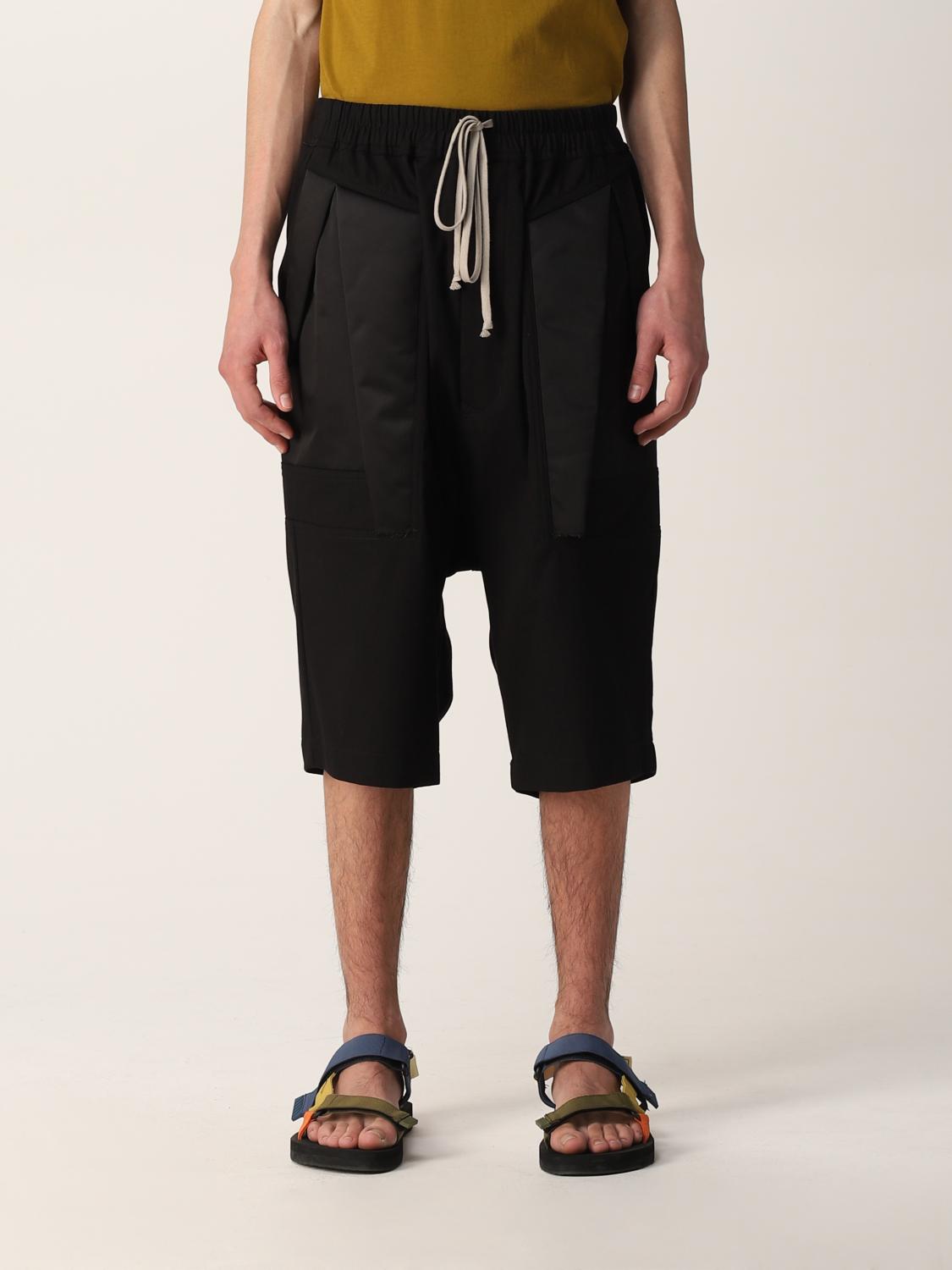 RICK OWENS: short for man - Black | Rick Owens short RU01B1382 online ...