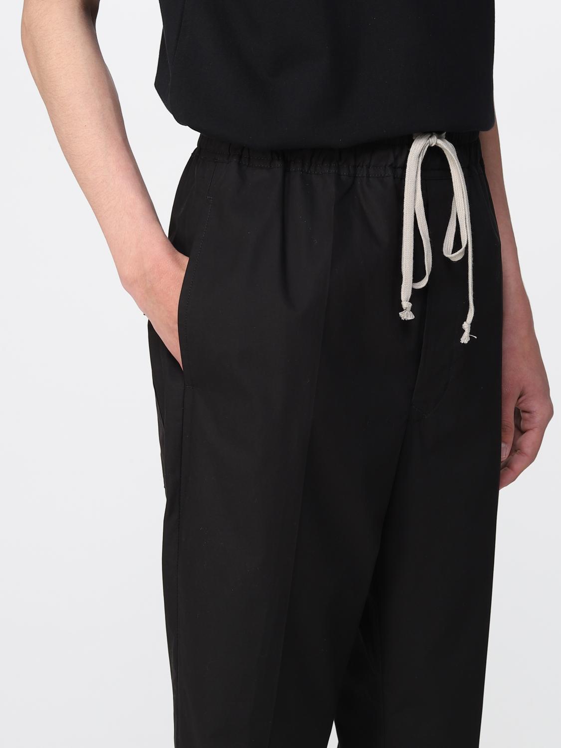 RICK OWENS: Pantalone uomo - Nero | Pantalone Rick Owens RU01B1390  GIGLIO.COM