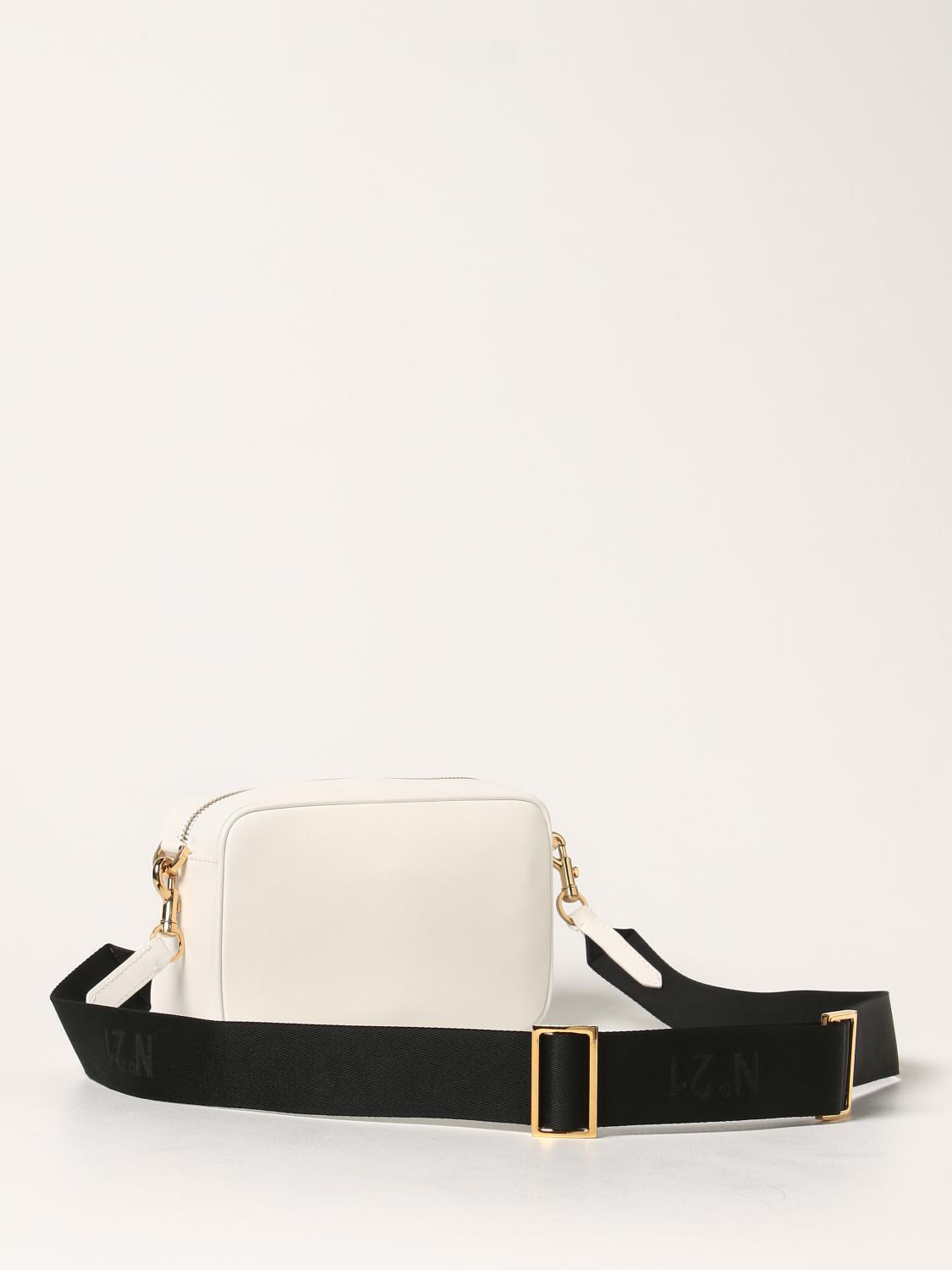 N° 21: Camera bag N ° 21 in leather 