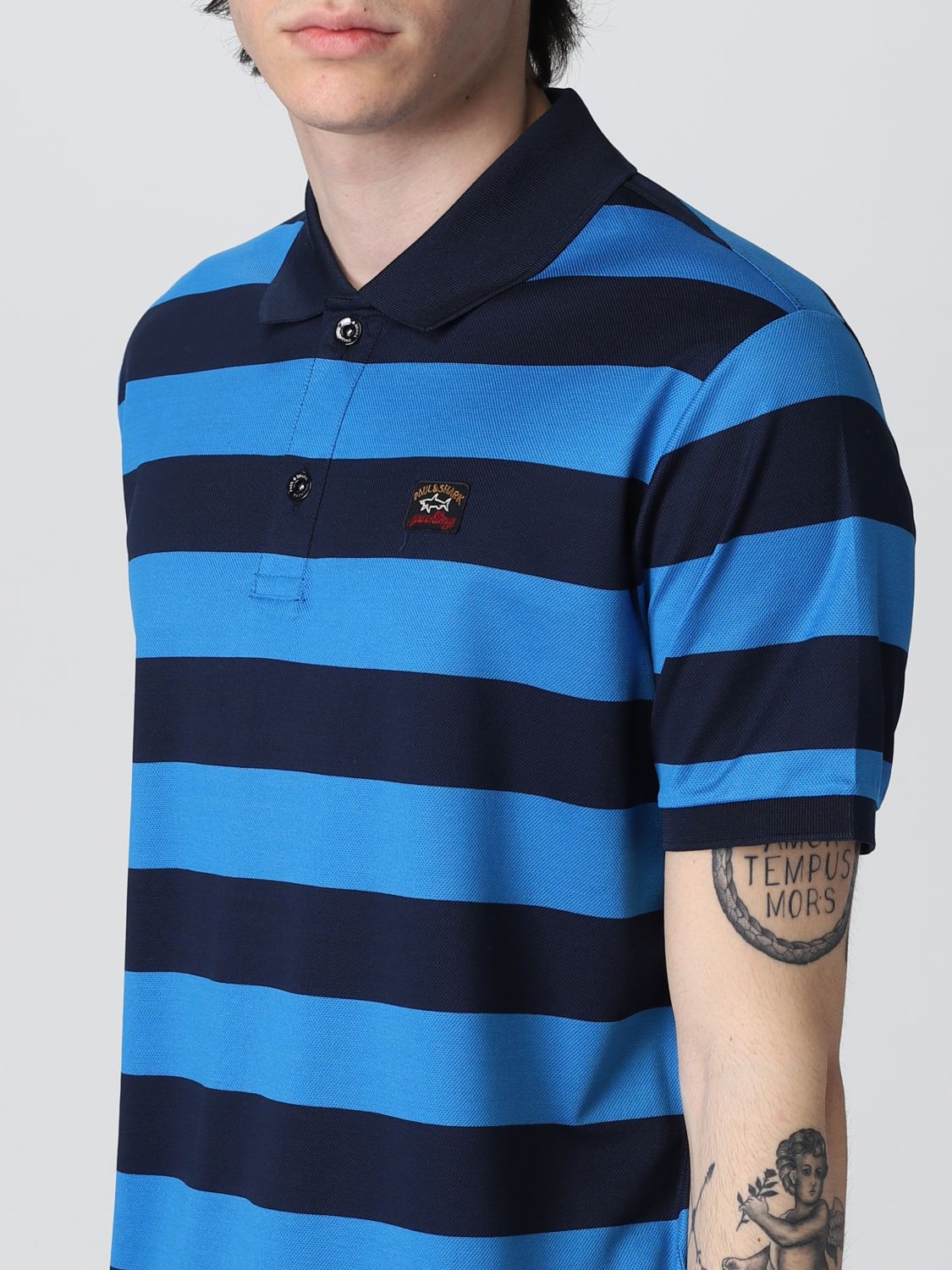Stop by Teasing why not PAUL & SHARK: polo shirt for man - Blue | Paul & Shark polo shirt C0P1012  online on GIGLIO.COM