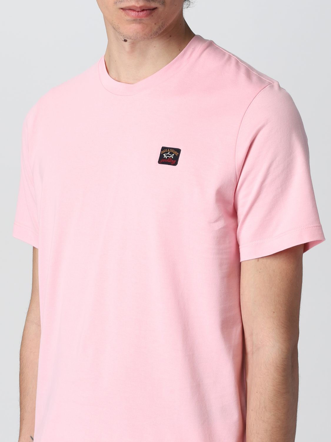 Maglietta in cotonePaul & Shark in Cotone da Uomo colore Rosa Uomo T-shirt da T-shirt Paul & Shark 