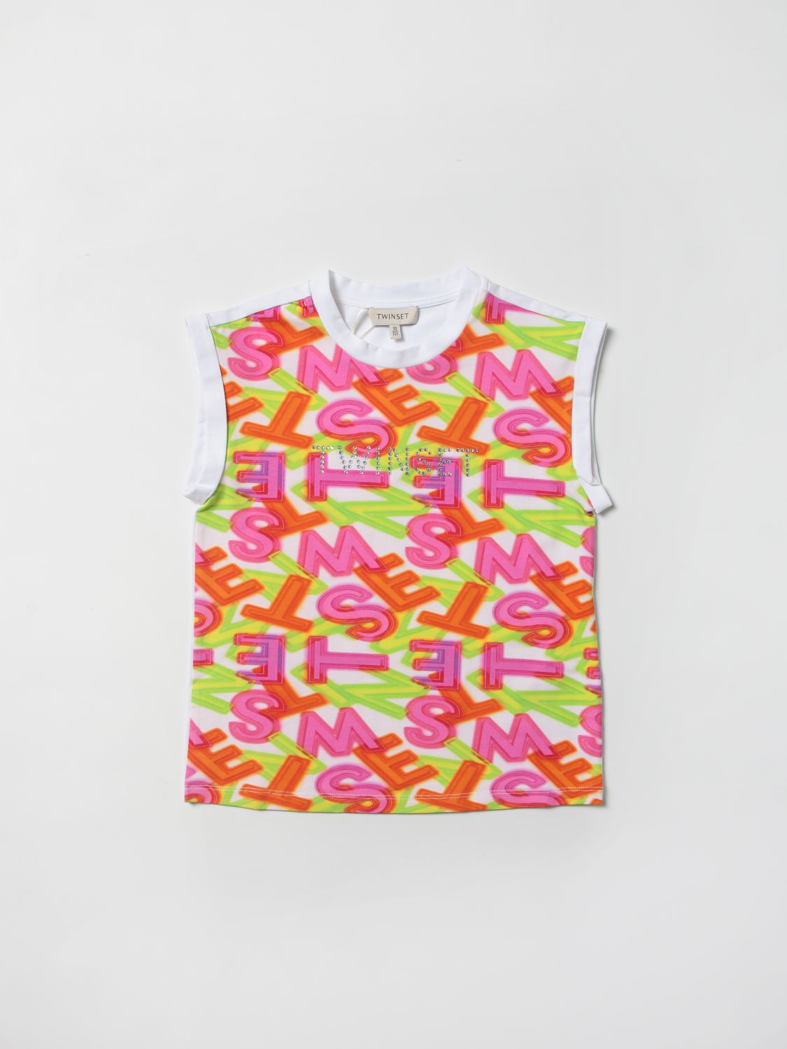 Canotta in cotone con logo Giglio.com Bambina Abbigliamento Top e t-shirt Top Tank top 