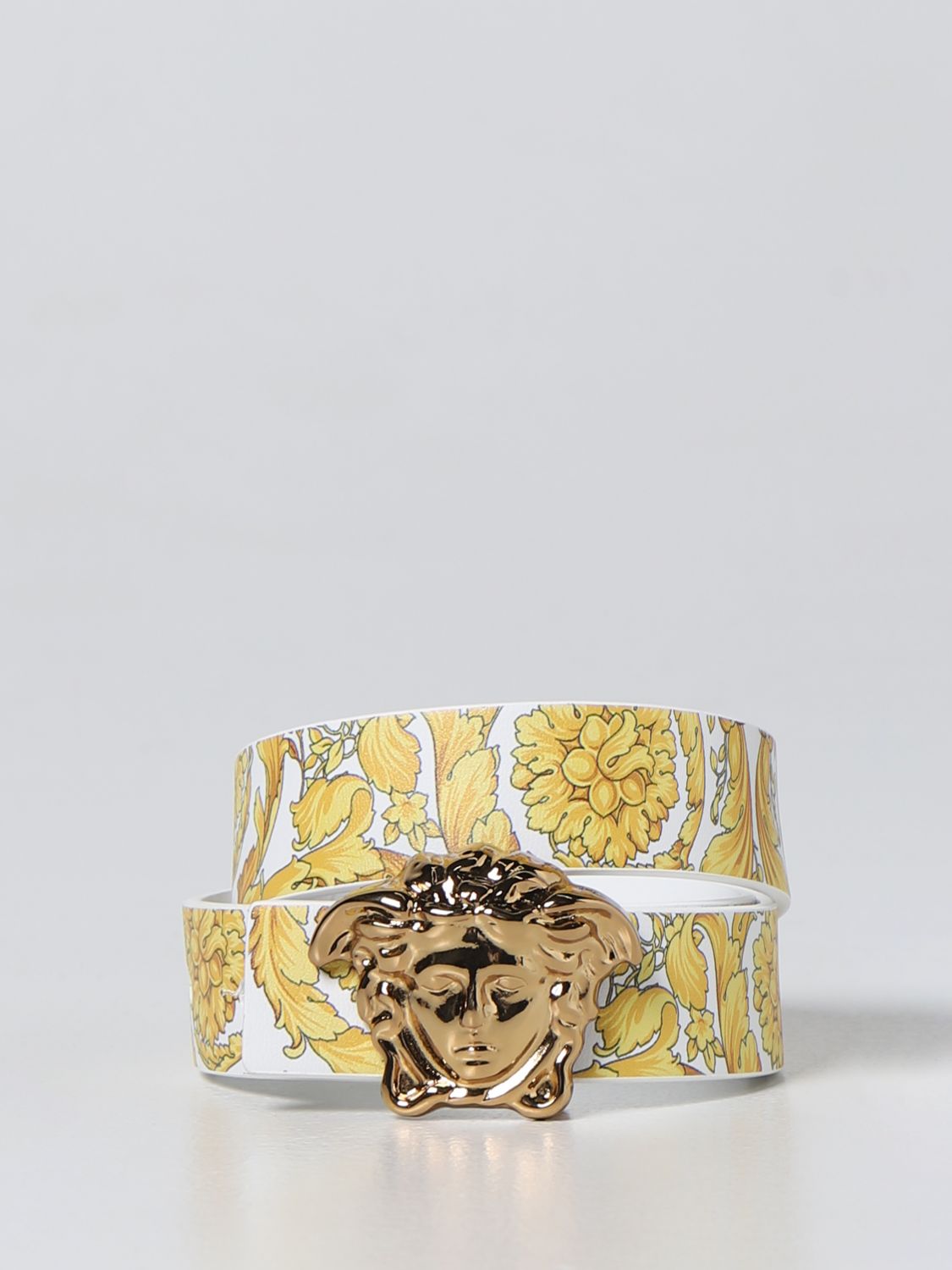 Belt Young Versace: Versace Young belt with print white 1