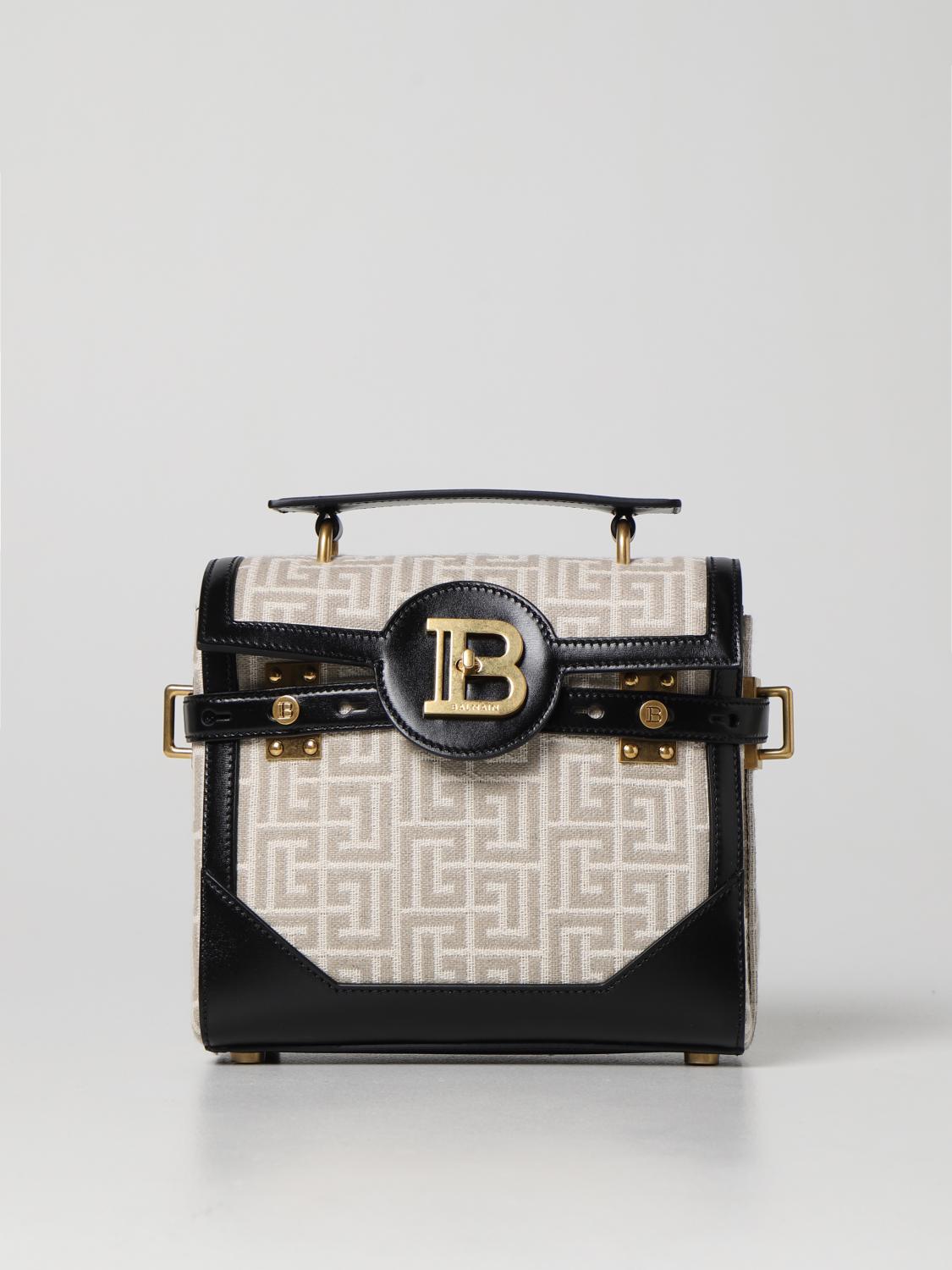 BALMAIN: Borsa B-Buzz 23 in jacquard con motivo monogram - Naturale | Borsa  A Mano Balmain XN1DB530TJLE GIGLIO.COM