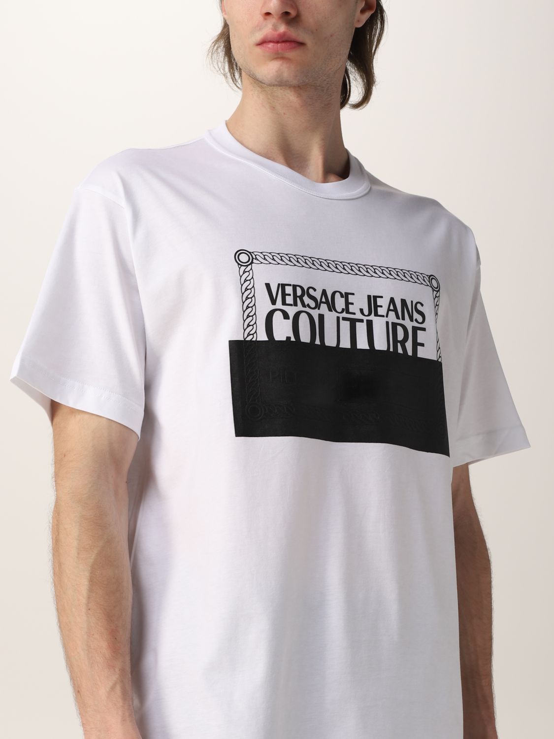 VERSACE JEANS COUTURE: T-shirt with logo print | T-Shirt Versace 