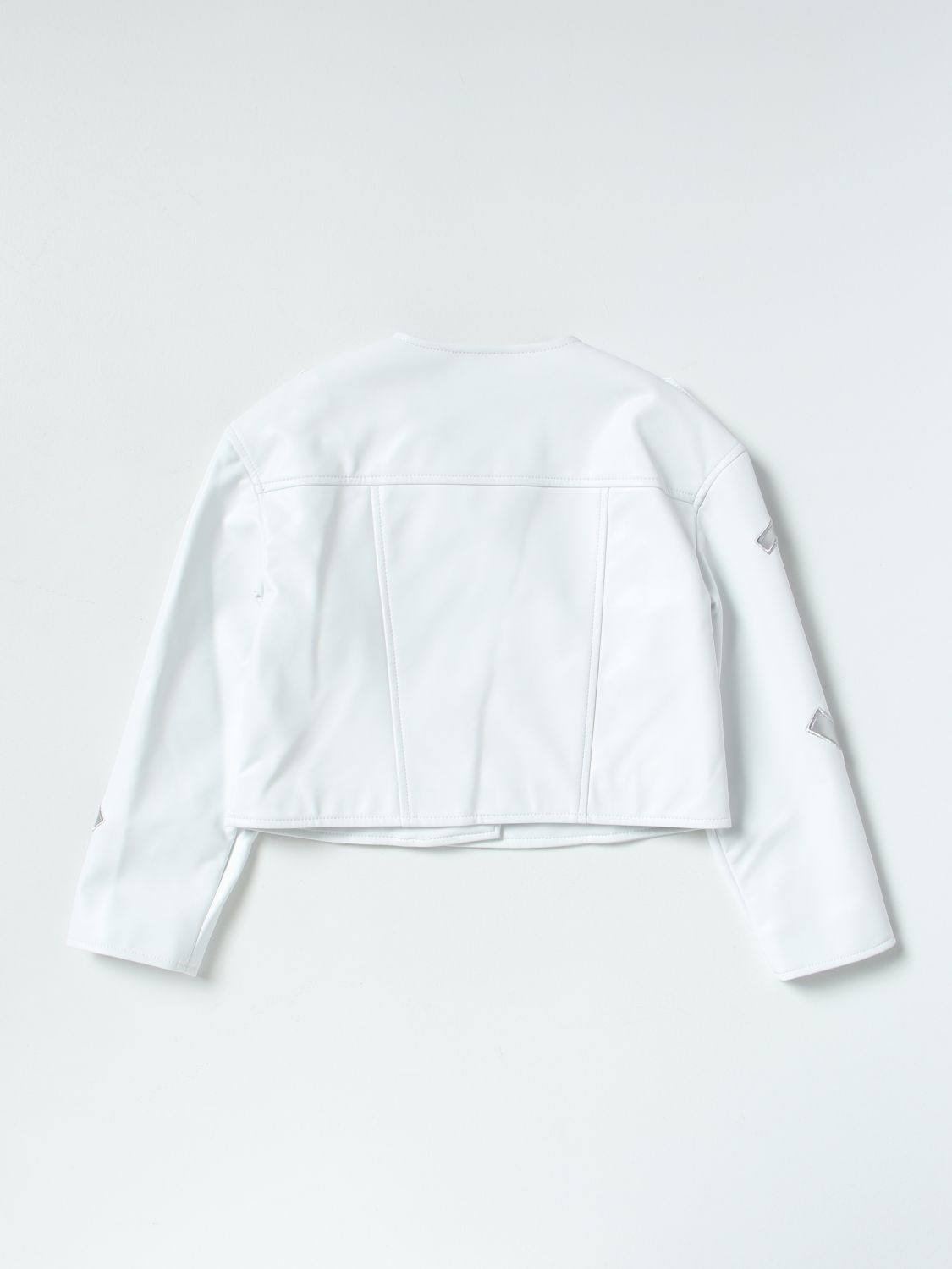 Jacket Twinset: Twinset leather jacket with big logo white 2