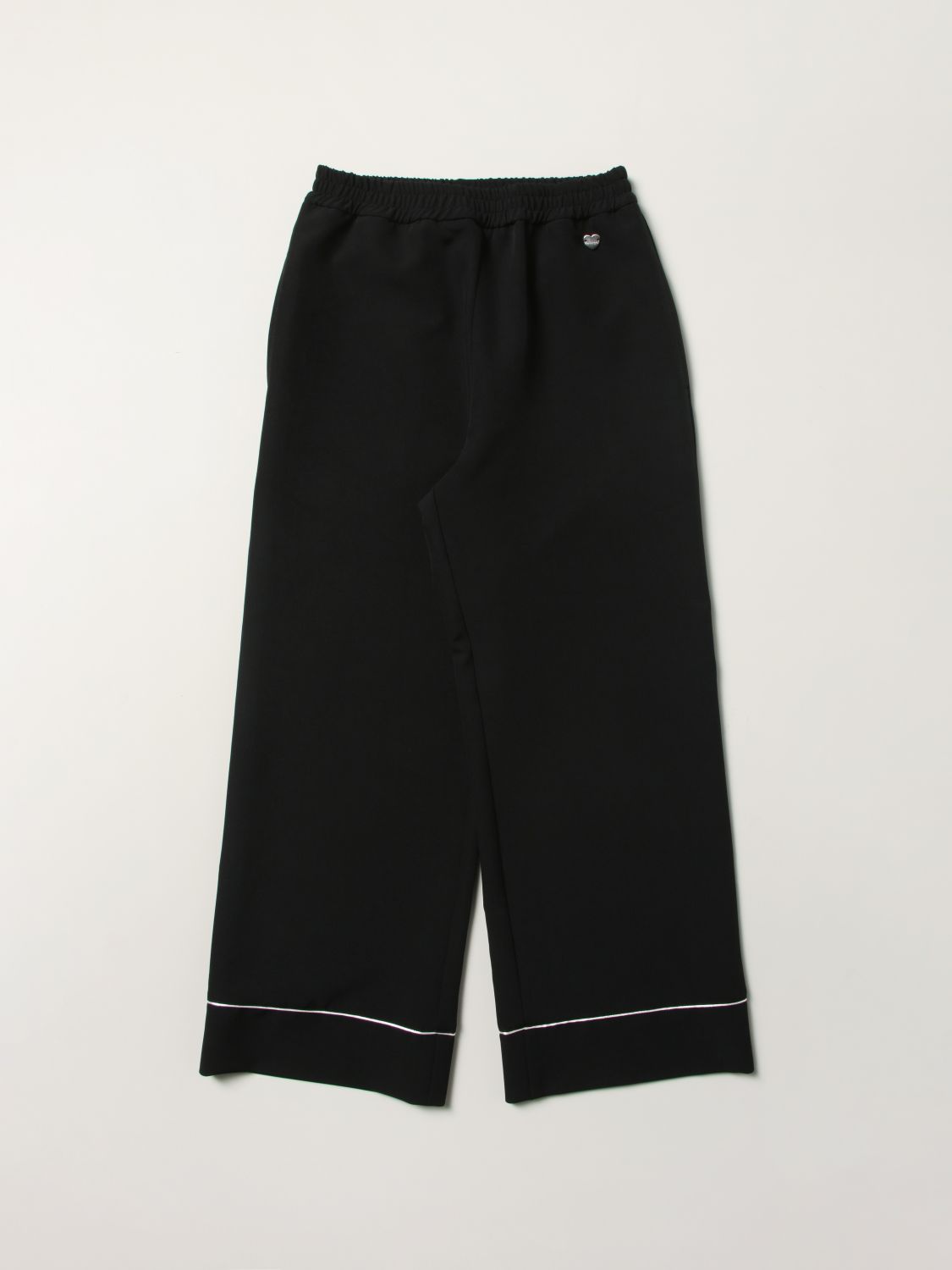 Pants Monnalisa: Monnalisa wide trousers with mini logo black 1