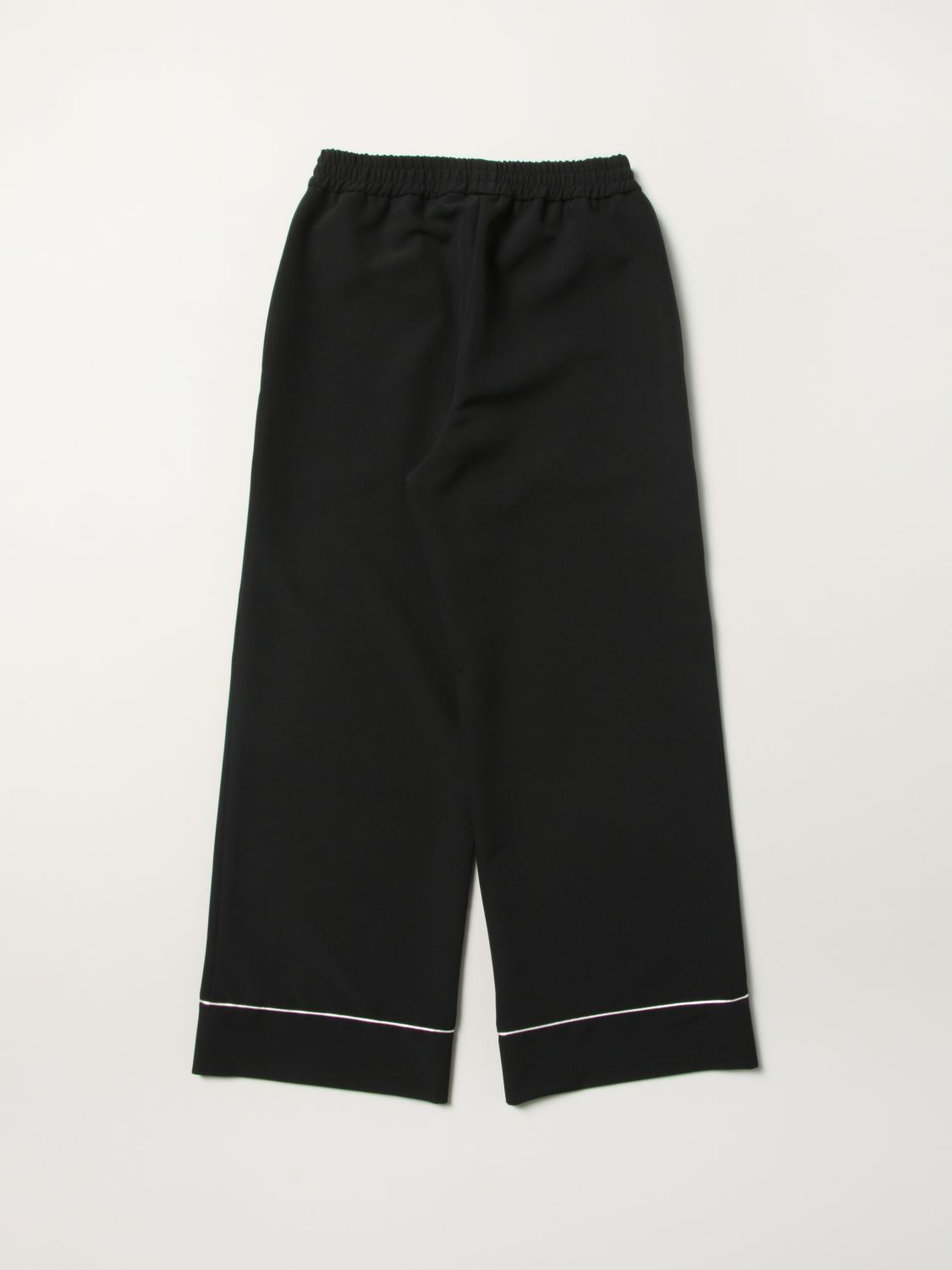 Pants Monnalisa: Monnalisa wide trousers with mini logo black 2