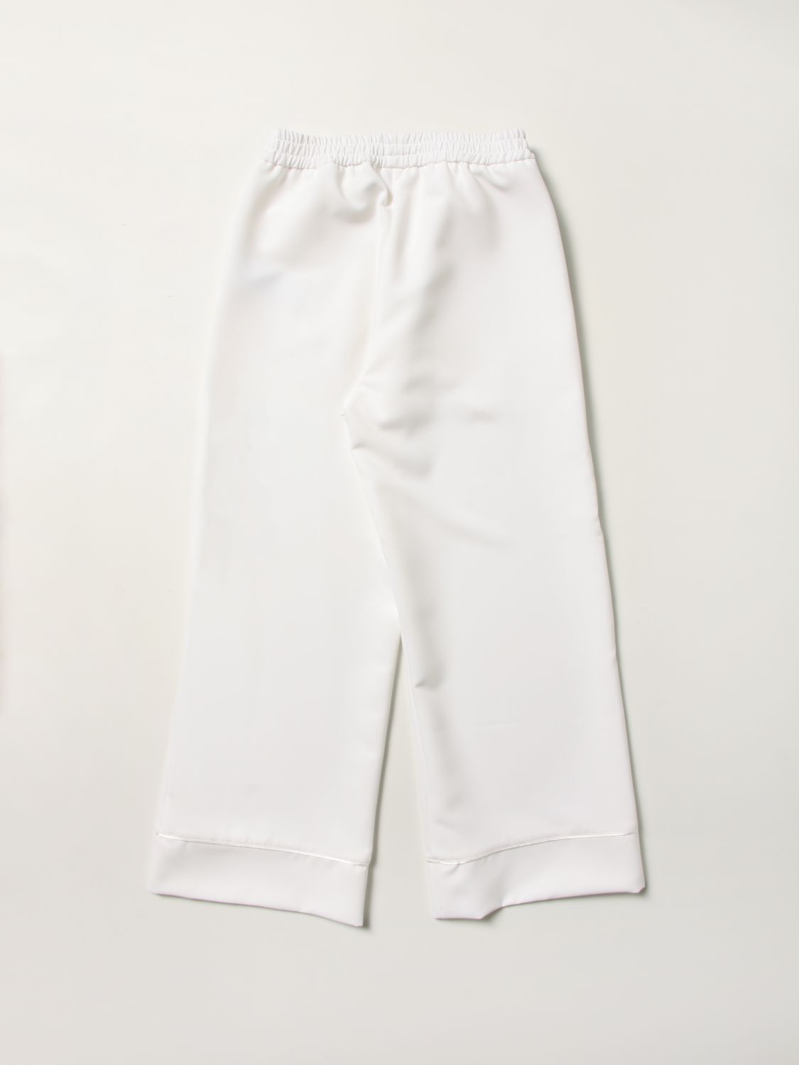 Pantalone Monnalisa: Pantalone ampio Monnalisa con mini logo panna 2