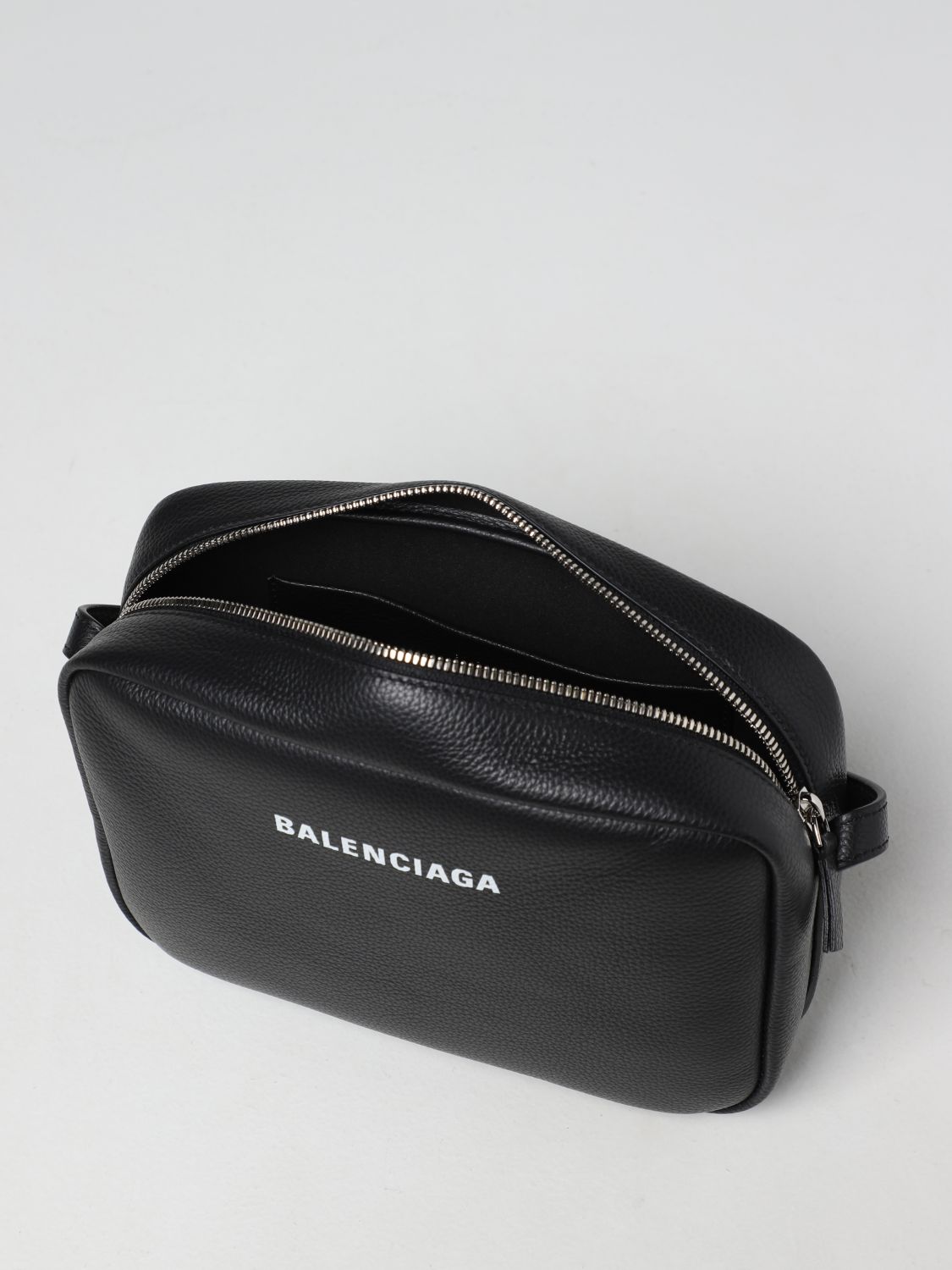 BALENCIAGA: Everyday camera bag in leather - Black | Balenciaga ...