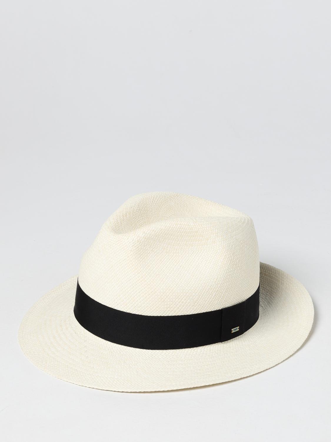 SAINT LAURENT: Cappello Fedora in fibra vegetale - Bianco | Cappello Saint  Laurent 6882993YL05 GIGLIO.COM