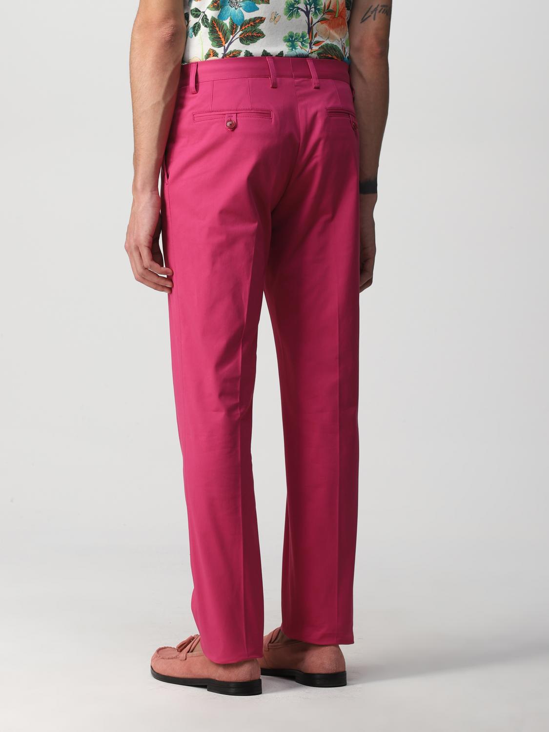 ETRO: Pantalón hombre - Fucsia | Pantalón Etro 1W7151074 GIGLIO.COM