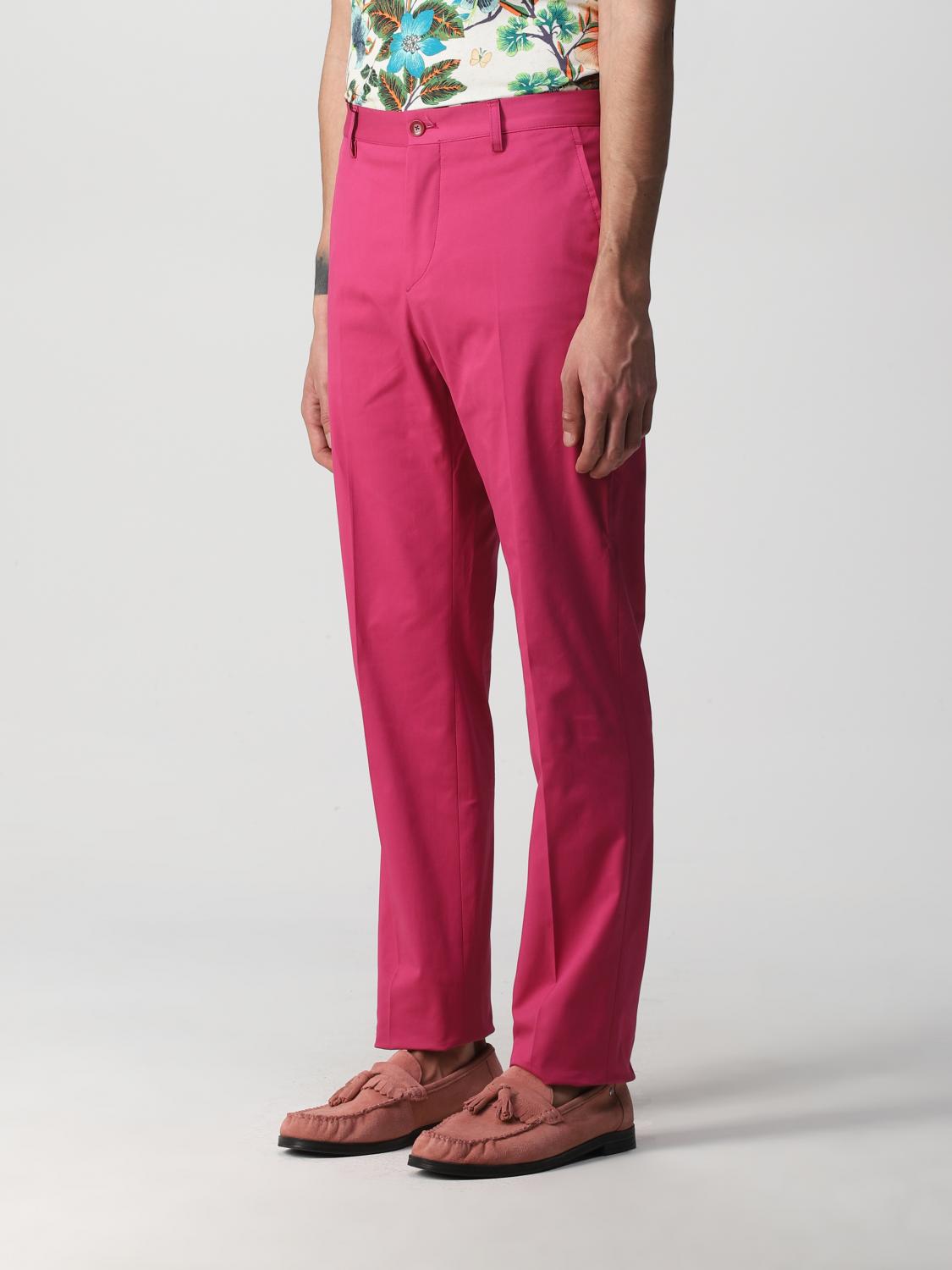 ETRO: Pantalón hombre - Fucsia | Pantalón Etro 1W7151074 GIGLIO.COM