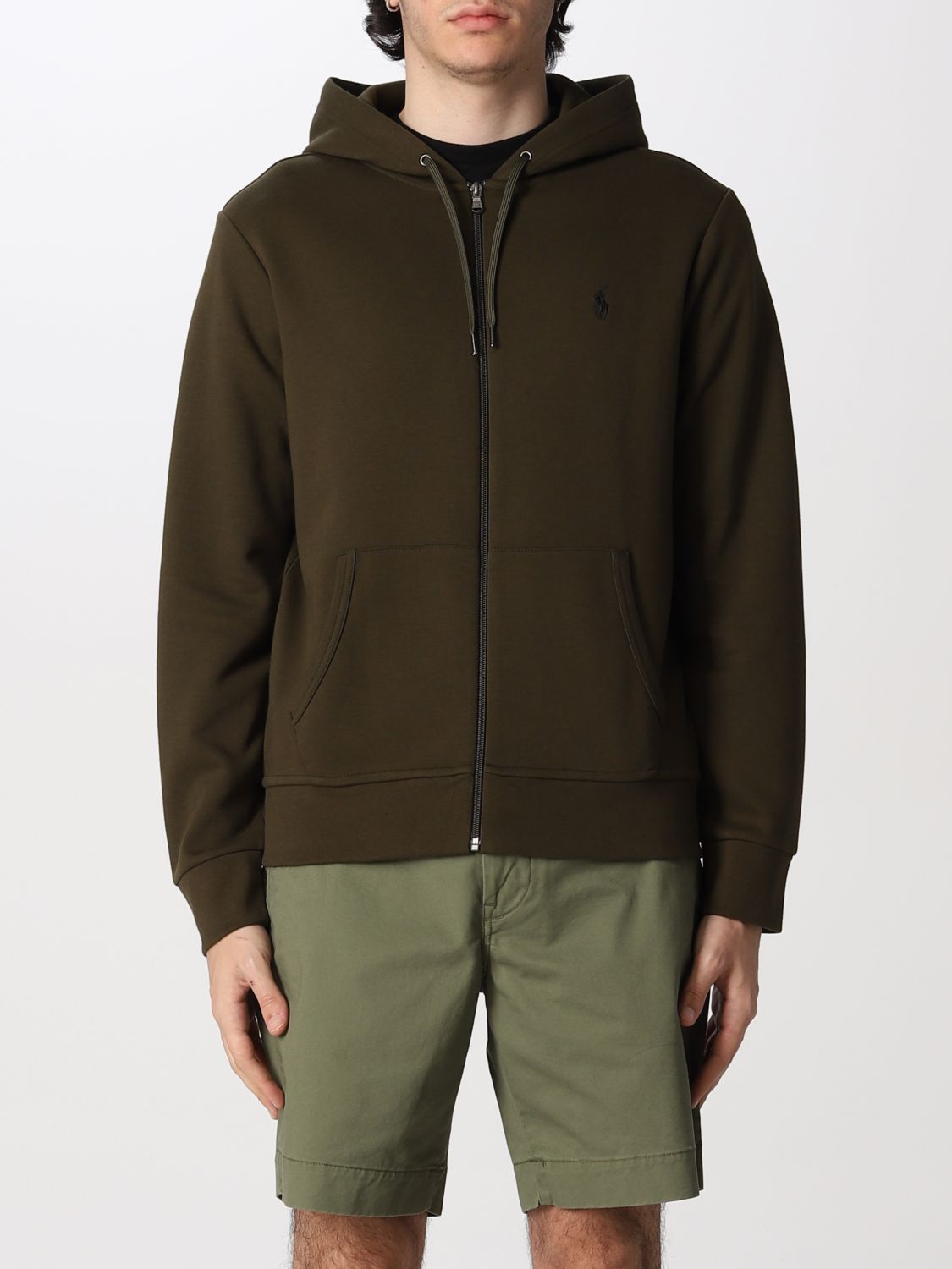 olive polo hoodie