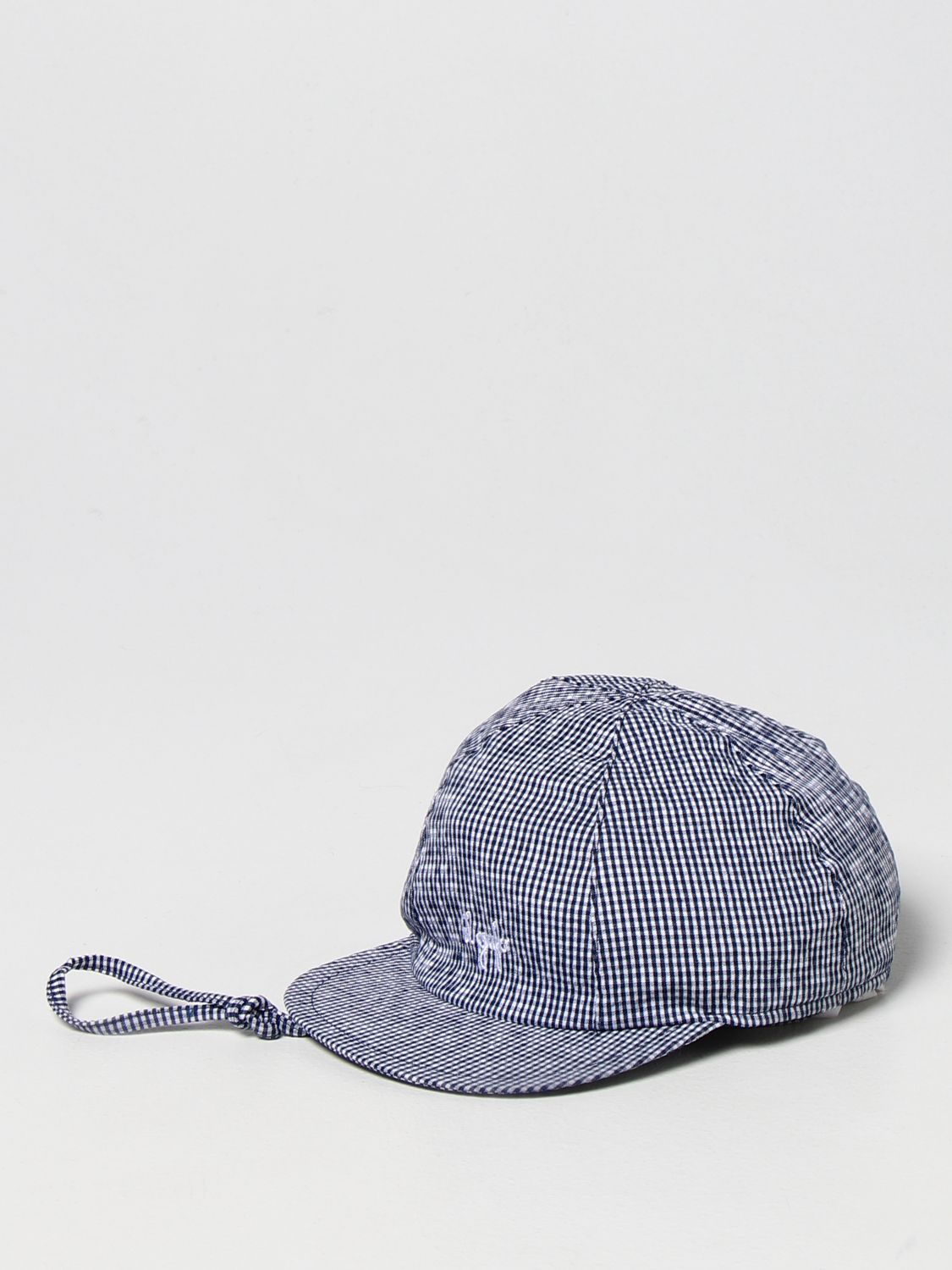 Il Gufo Checkered Hat In Blue