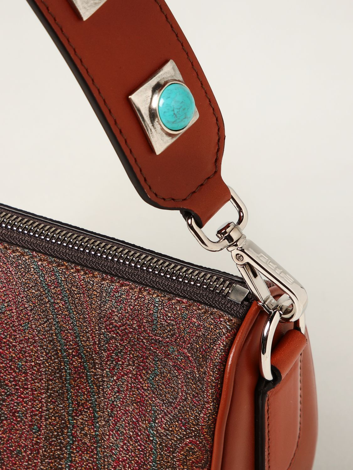 Etro Crown Me Paisley-Print Embellished Shoulder Bag - Bergdorf Goodman